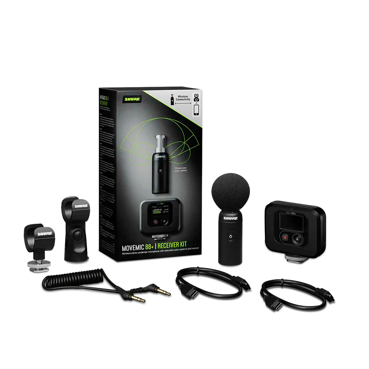 Shure MoveMic 88+ Wireless Lavalier Microphone System with Receiver - Perfect for YouTube Videos, Vlogging, Interviews & Live Streaming
