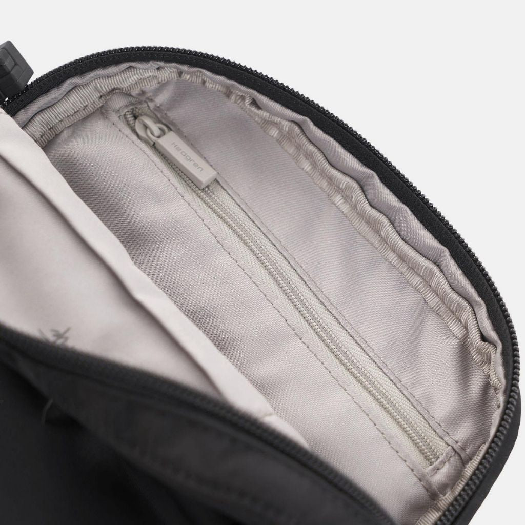 Hedgren Rush Compact Crossover RFID Anti-Theft Bag - Stylish Black Crossbody Purse for Travel, Work & Everyday Use