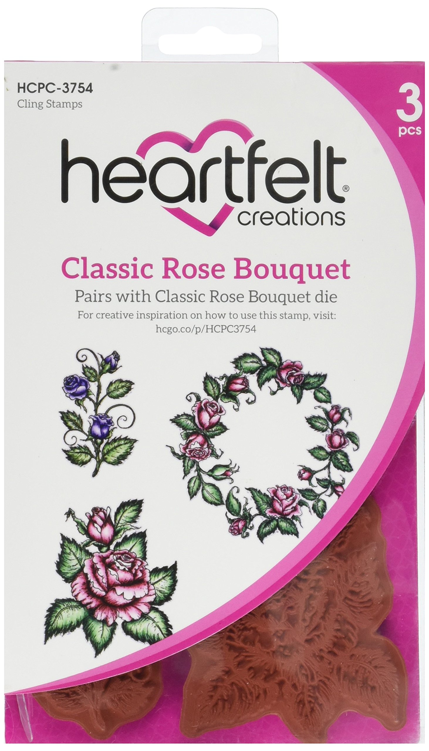 Heartfelt Creations Rose Bouquet Cling Rubber Stamp for Card Making, Scrapbooking, and DIY Crafts - Perfect for Handmade Greeting Cards, Invitations, and Paper Crafts