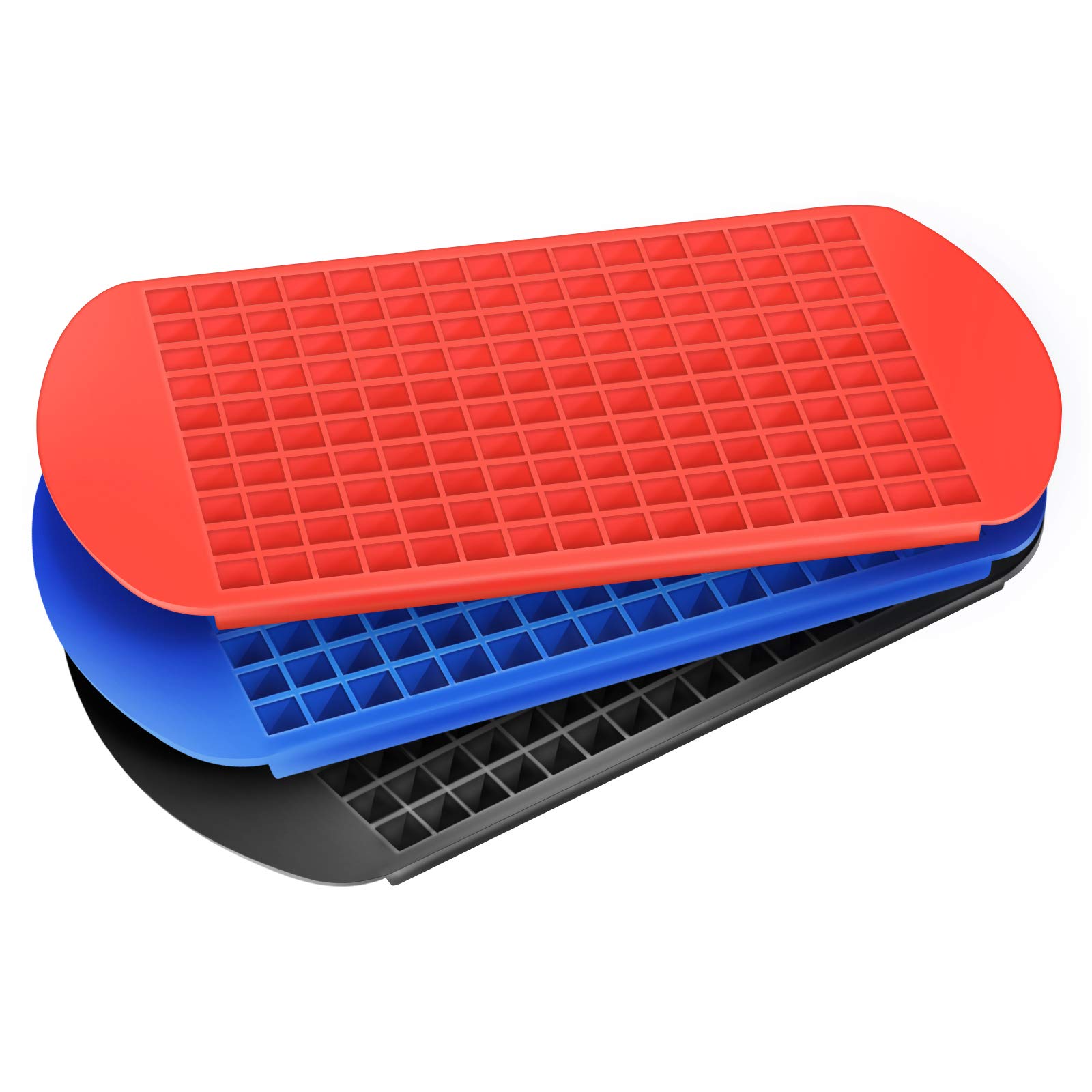 160 Grids Mini Silicone Ice Cube Trays - 3-Pack Tiny Ice Molds for Cocktails, Whiskey, Coffee & Chocolate - Perfect for Home Bars, Parties & Kitchen Use