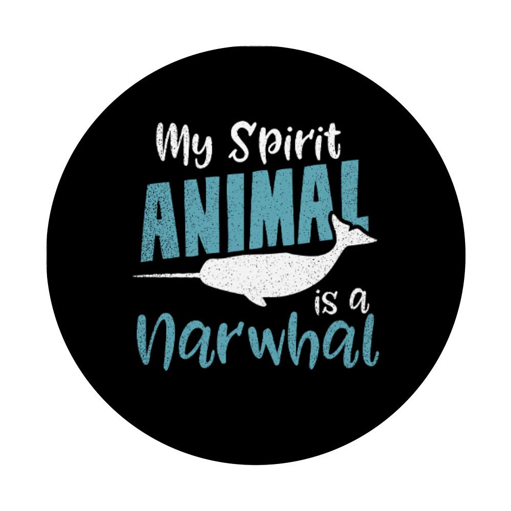 Narwhal Spirit Animal PopSockets PopGrip - Swappable Phone Grip for iPhone, Samsung & Tablets - Perfect Gift for Animal Lovers & Phone Accessories