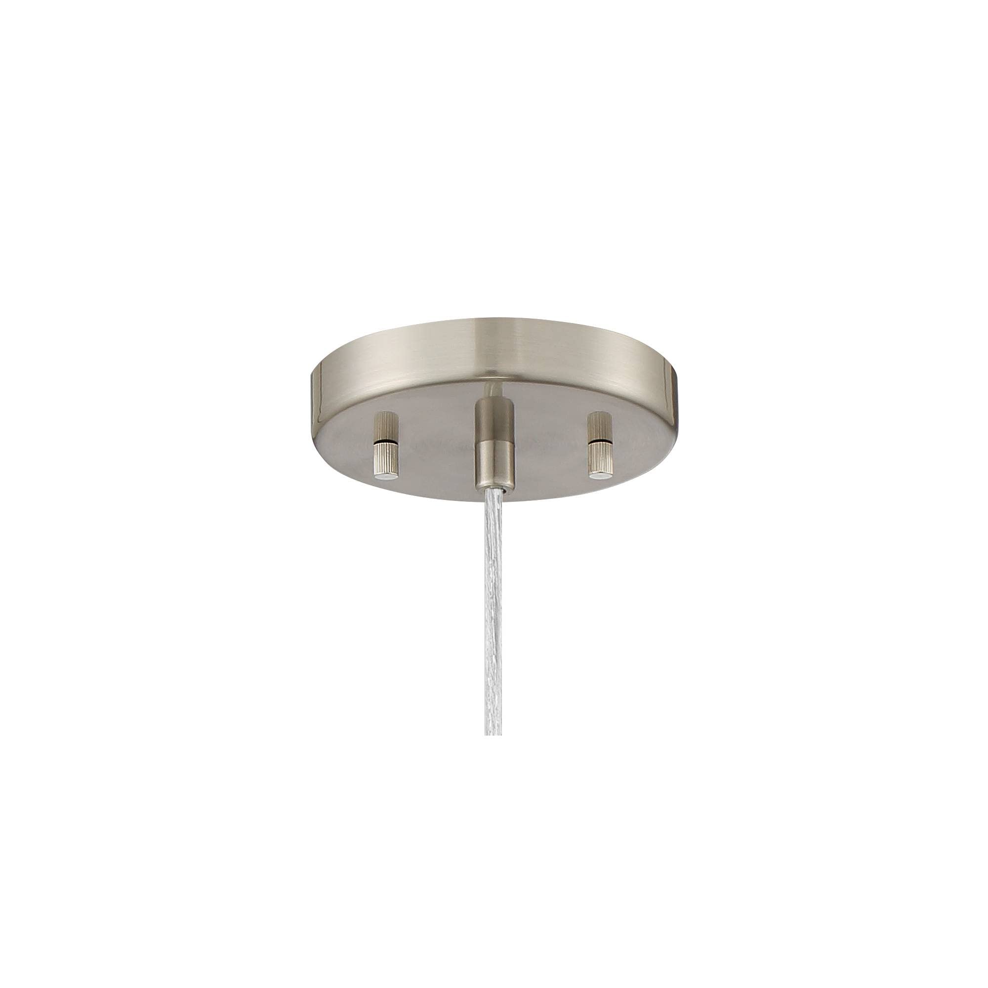Regency Hill Safi Brushed Nickel Silver Metal Mini Pendant Light - 11 3/4