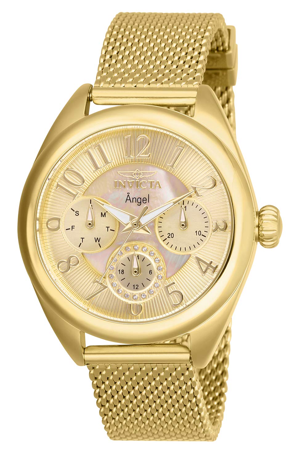 Invicta Women's Angel Gold-Tone Stainless Steel Casual Watch with Quartz Movement - Model 27455 - Perfect for Everyday Wear, Office & Special Occasions