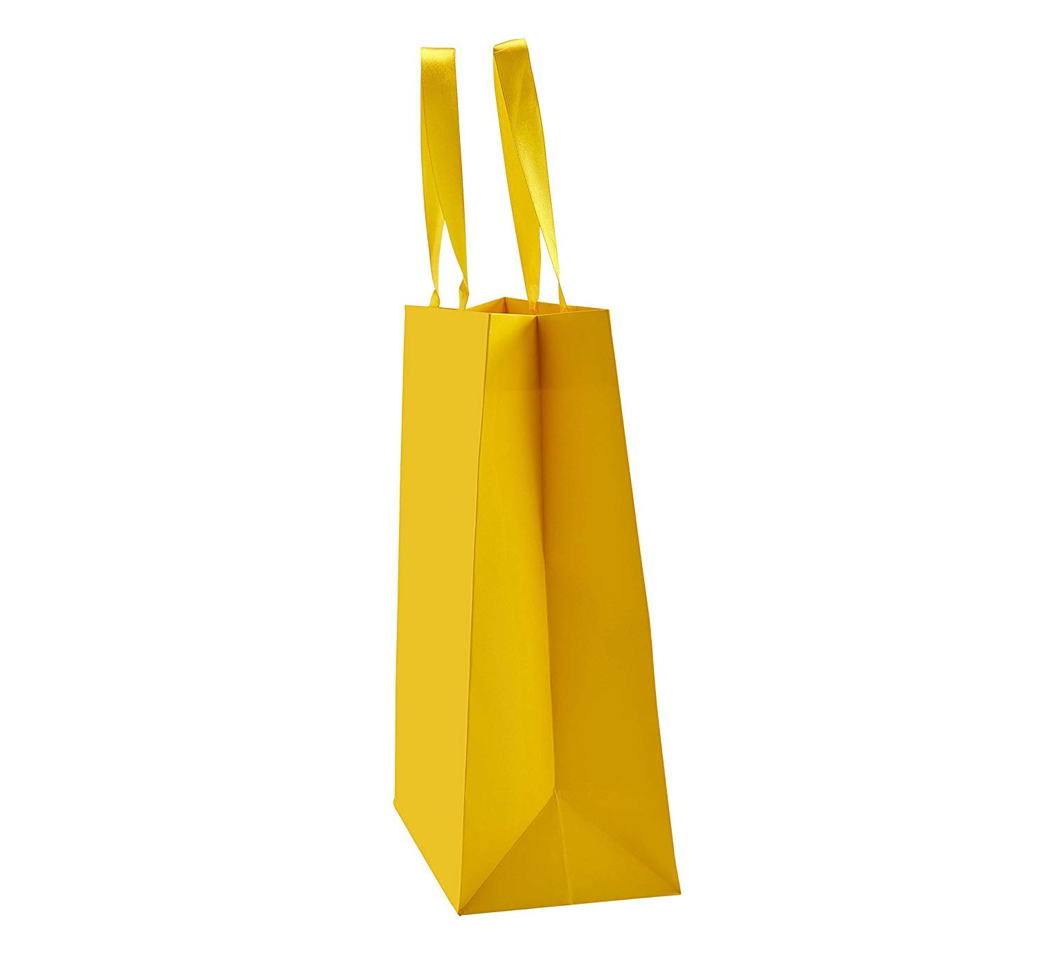 Premium 10x5x13 Inch Matte Sunrise Tote Bags - Pack of 100 Reusable Kraft Paper Gift Bags for Retail, Parties & Eco-Friendly Shopping | Manhattan Style Bulk Packaging