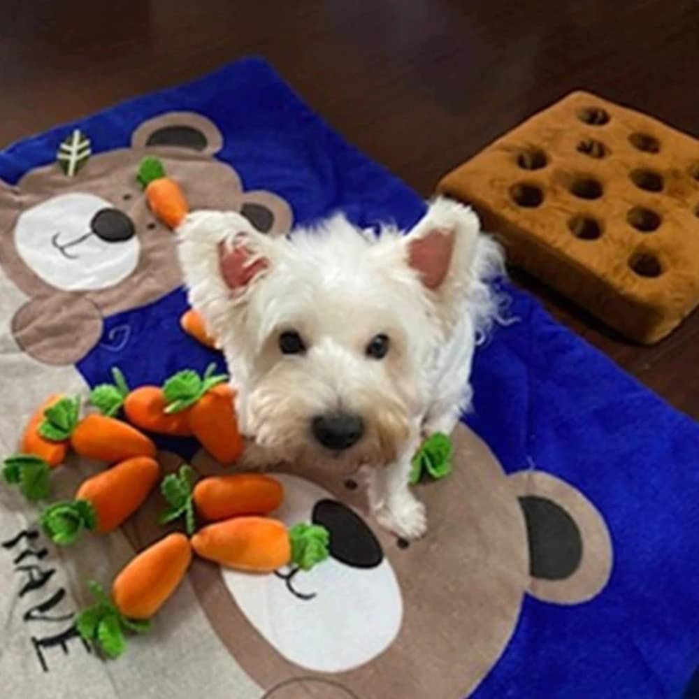 Soft Carrot Plush Dog Toy - Durable & Cute Vegetable Chew Toy for Small & Large Dogs - Perfect for Playtime, Training & Cuddling