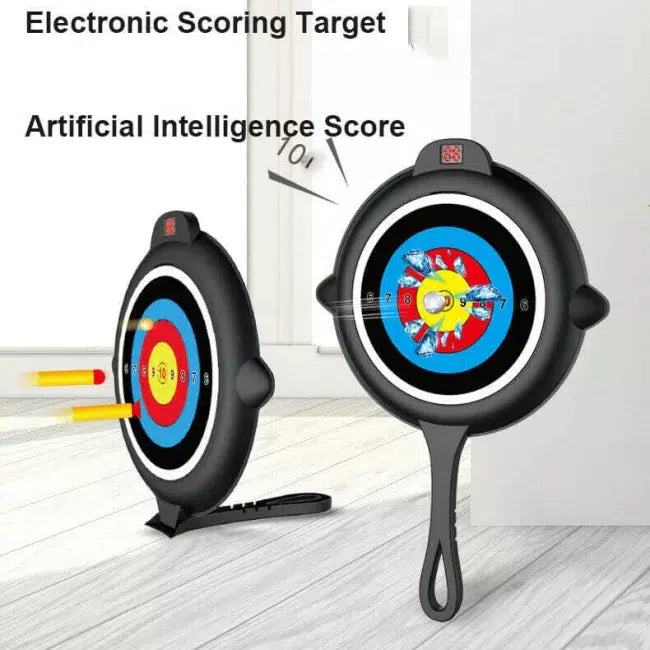Auto Reset Electric Scoring Frying Pan Target - Digital Shooting Practice for Indoor/Outdoor Training - Perfect for Archery, Airsoft & Firearm Drills