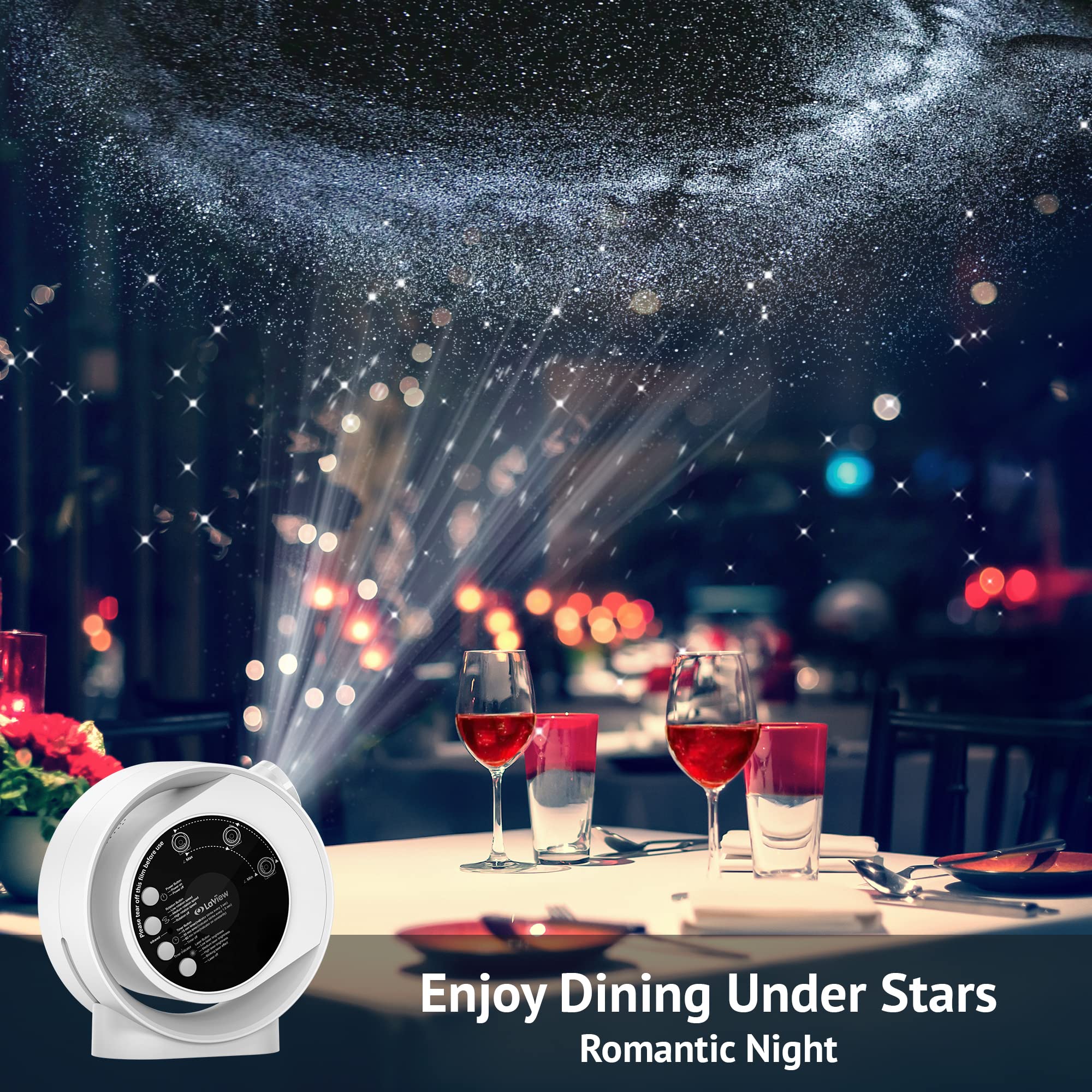LaView Home Planetarium Star Projector - Ultra Clear Galaxy Night Light with 130 ft² Projection Area, Auto-Off Timer & Remote Control | 6K Discs Included | Perfect for Bedroom Decor, Kids Room, Meditation & Romantic Ambiance | Great Gift for Adults & Children