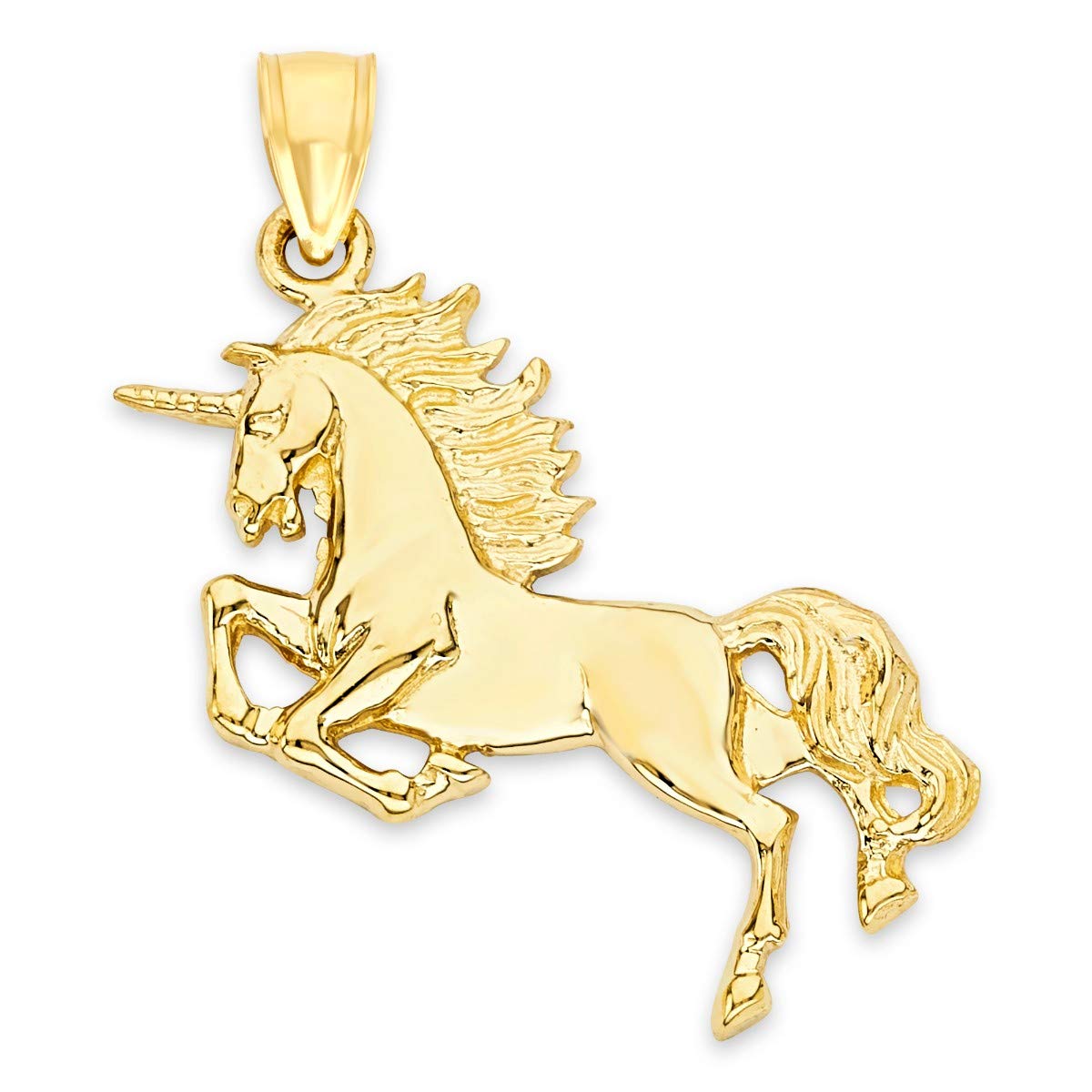 10k Real Solid Gold Unicorn Pendant Necklace - Fantasy Jewelry for Women - Magical Gift for Birthday, Christmas & Anniversary - Perfect for Everyday Wear & Special Occasions