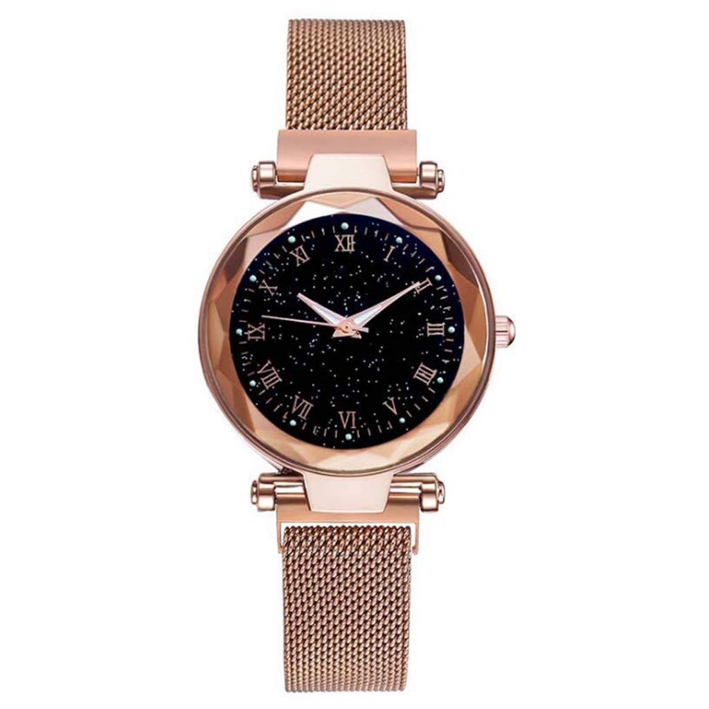Stylish Leather Strap Quartz Watch for Women & Men - Magnetic Buckle Fashion Timepiece | Perfect Gift for Her/Him, Office Wear & Casual Outfits