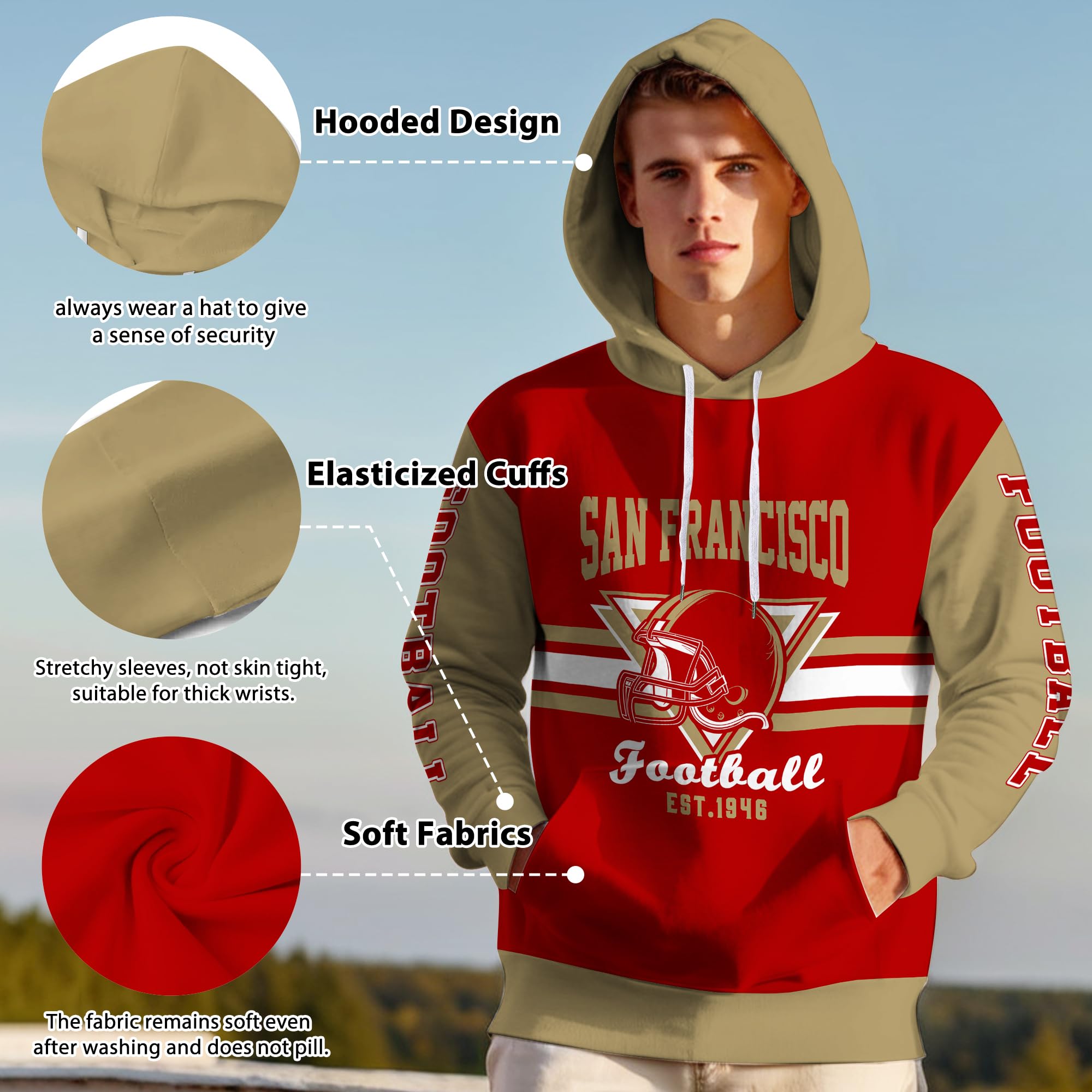 Men's & Women's Casual Hoodies - Team & City Pride Pullover Sweatshirt for Gameday & Everyday Wear | Comfortable Fan Apparel for Sports Enthusiasts