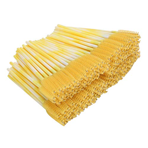 Premium Eyelash Brush for Makeup - Soft Fiber Brush Head, Portable & Hygienic Makeup Tool for Women (Yellow) - Perfect for Lash Separation, Mascara Application & Everyday Makeup Routine