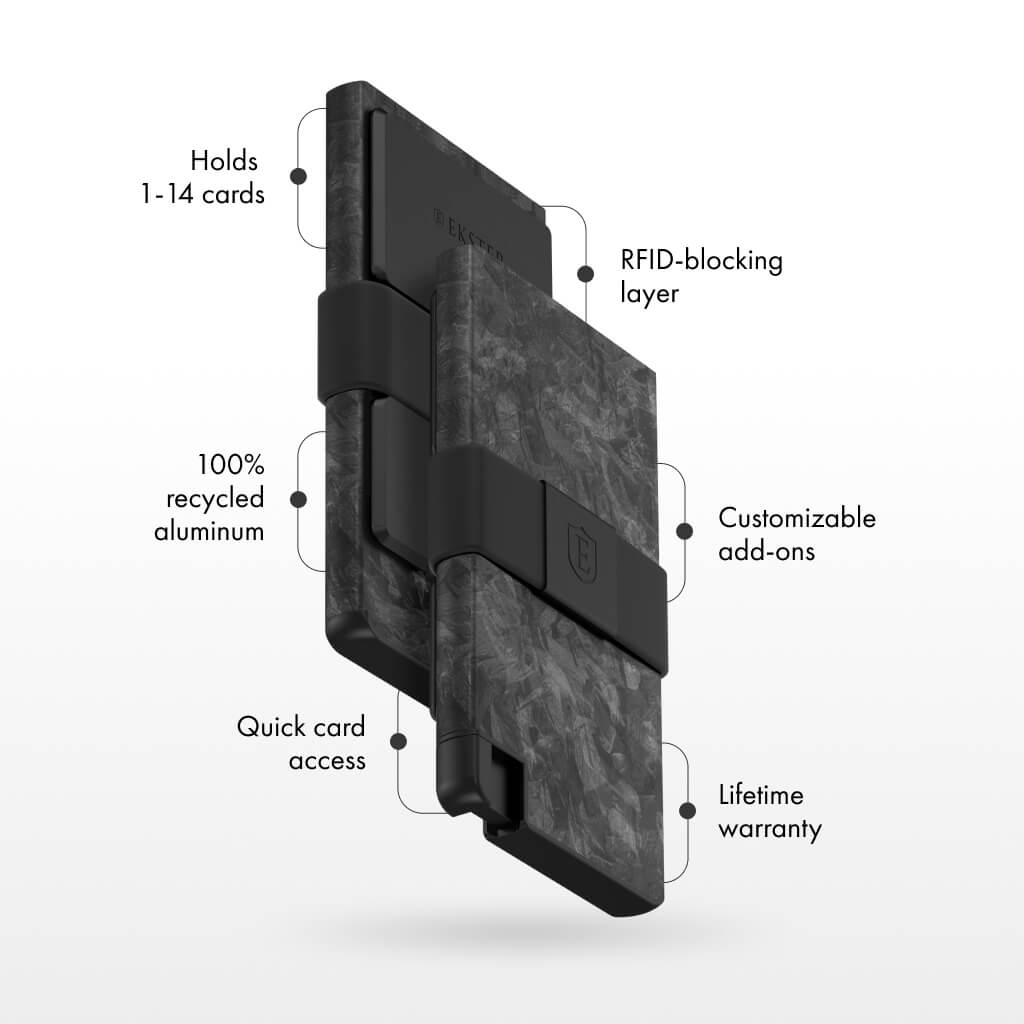 Ekster Pro RFID Blocking Aluminum Card Holder - Slim Minimalist Wallet for Men & Women - Perfect for Travel, Business & Everyday Carry
