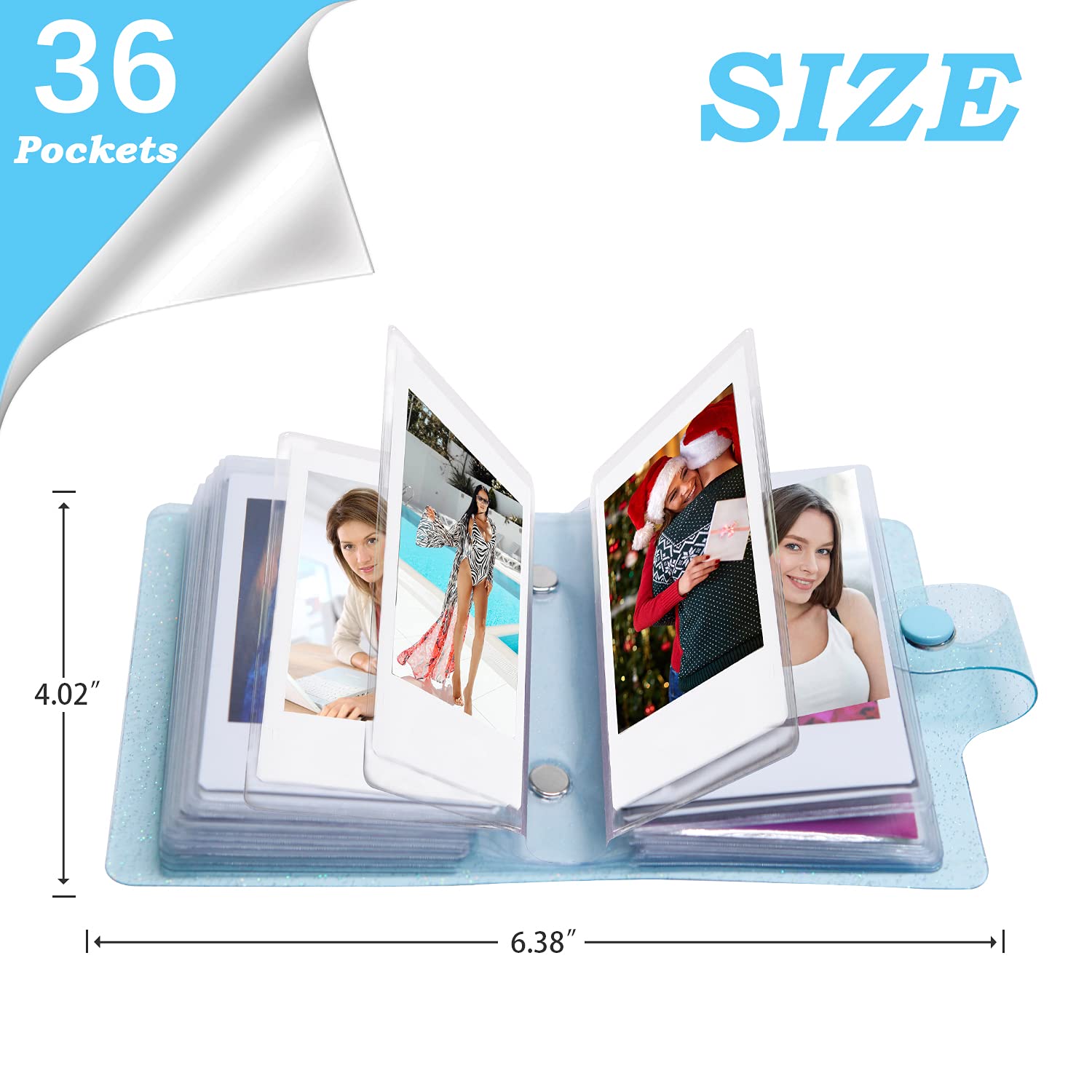 4-Pack 36-Pocket 2x3 Small Photo Album for Fujifilm Instax Mini, Polaroid Snap, Z2300 & Instant Printers - Perfect for Travel, Parties, Weddings & Memory Keeping