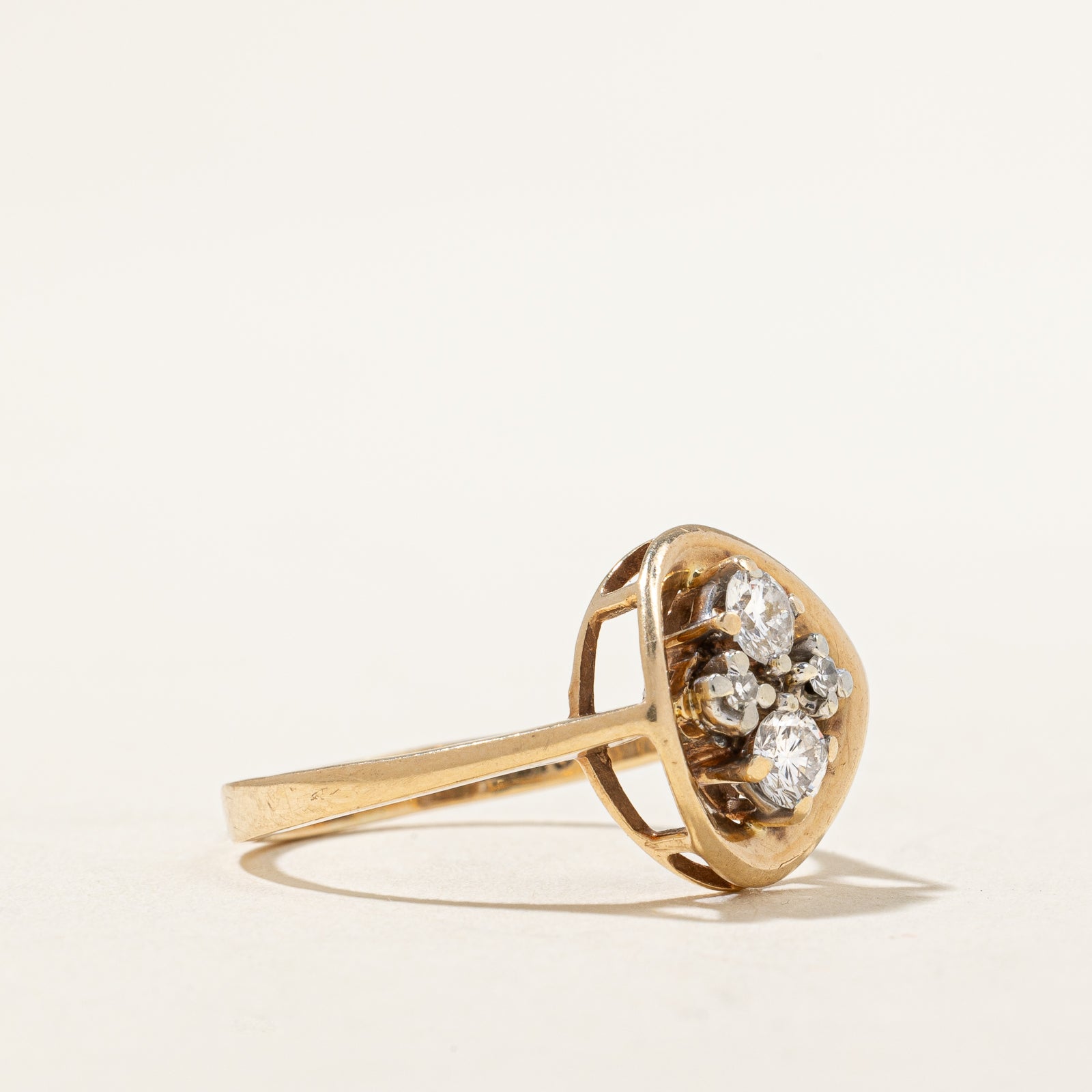 0.29ctw Four Stone Diamond Ring - Size 6.75 | Elegant Wedding Band, Anniversary Gift & Everyday Luxury Jewelry for Women