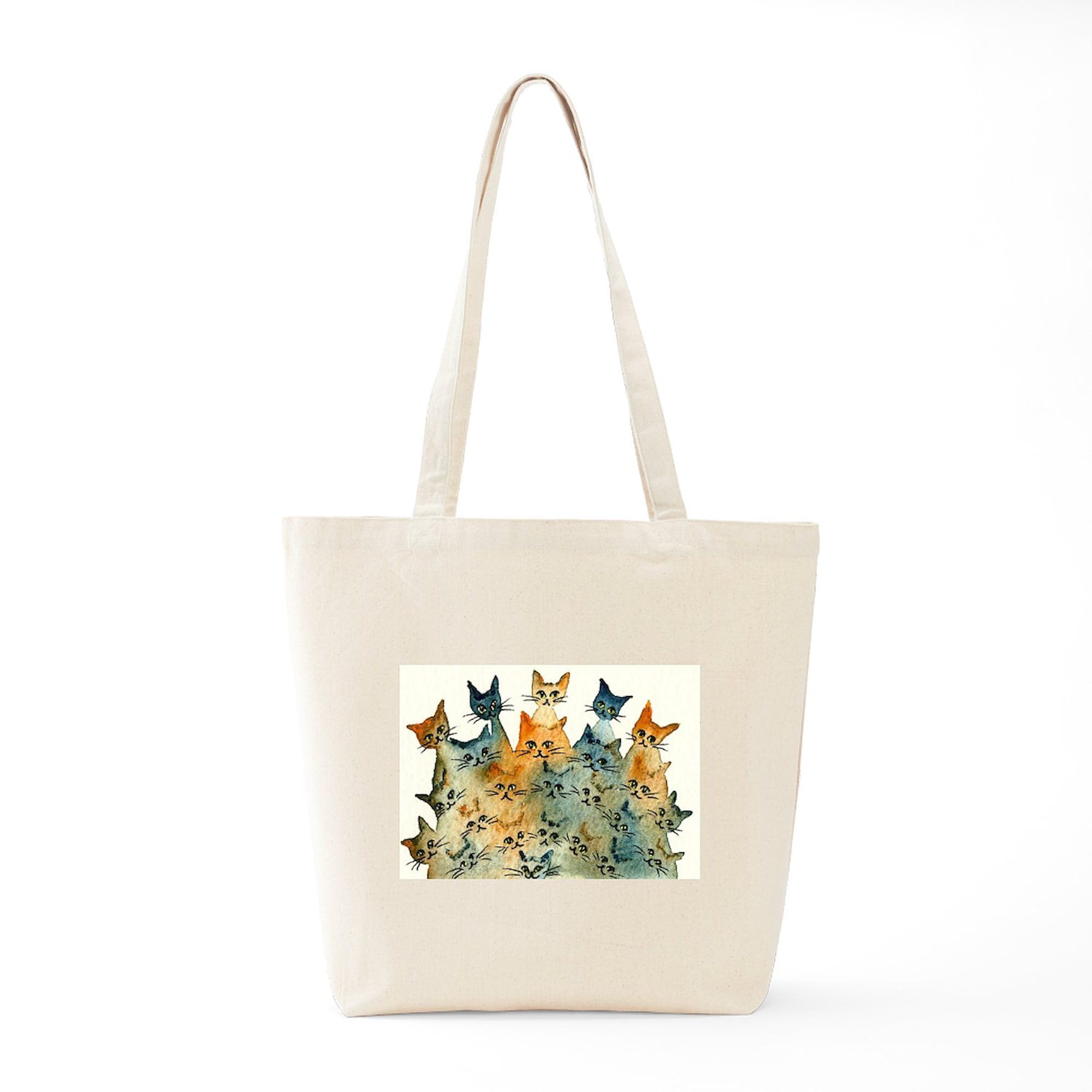 Charlottesville Stray Cats Canvas Tote Bag - Eco-Friendly Reusable Shopping Bag for Groceries, Beach & Everyday Use
