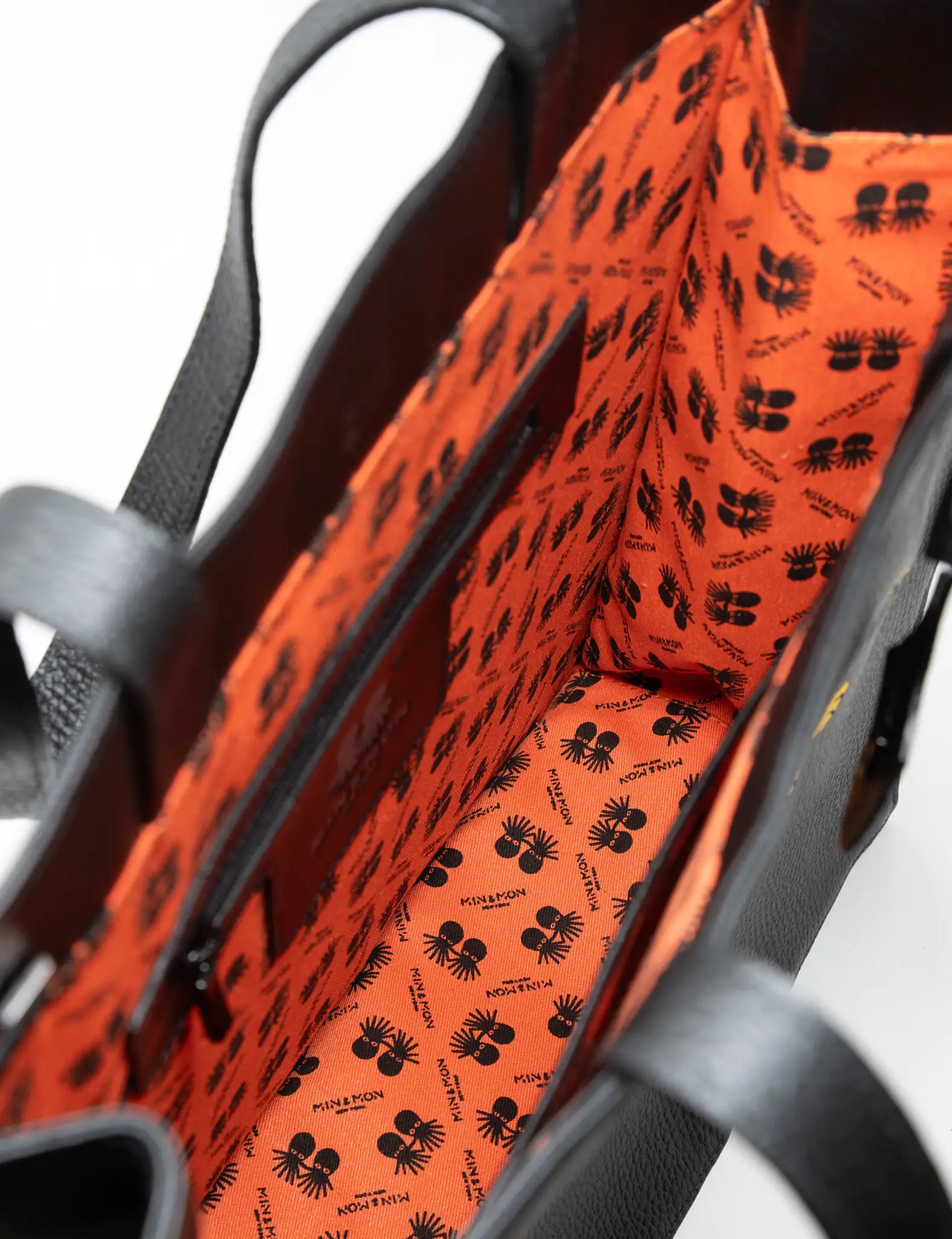Marko Black Leather Tote Bag with Flying Tiger Embroidery - Stylish Women's Handbag for Work, Travel & Daily Use