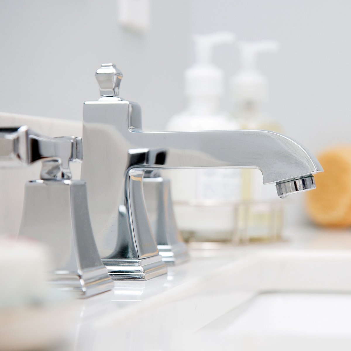 Speakman SB-1321-E Rainier 8-Inch Widespread Bathroom Sink Faucet in Polished Chrome - Modern Style for Vanity, Powder Room & Guest Bathroom Installation