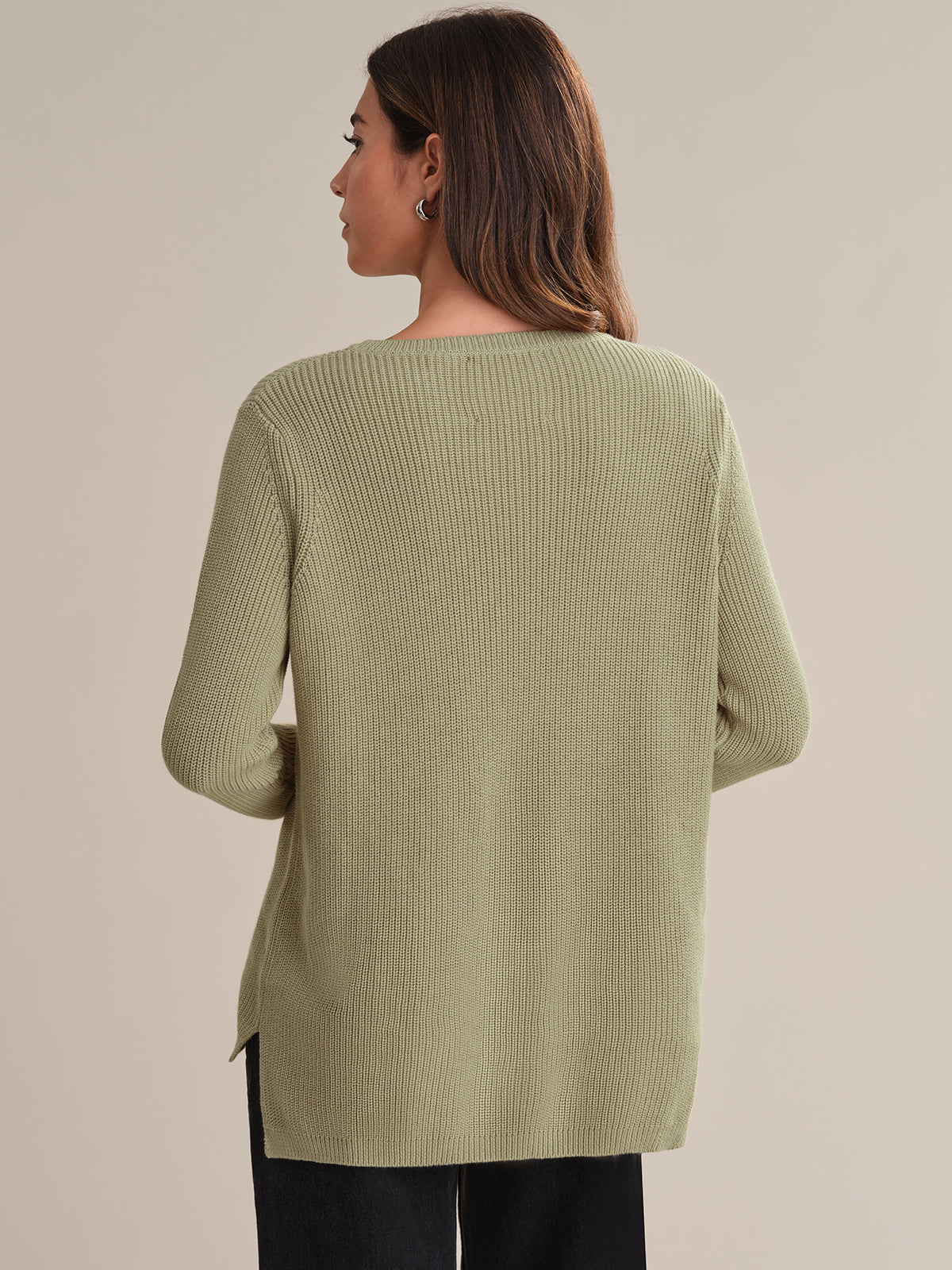 Emma Women's Crewneck Shaker Stitch Cotton Sweater | Soft Casual Knit Pullover | Perfect for Fall Layering & Cozy Winter Outfits
