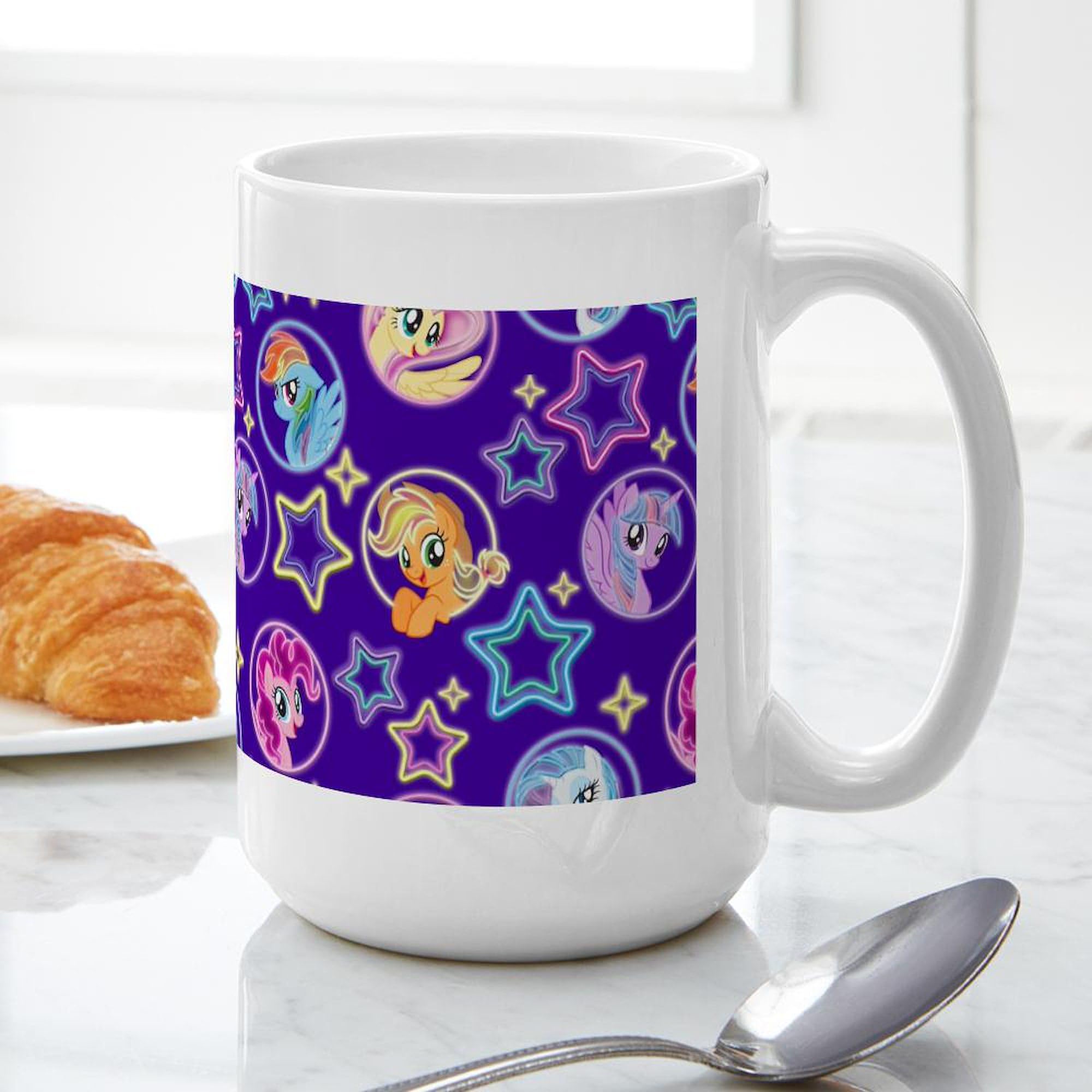 MLP Friends 15 oz (444 ml) Ceramic Coffee Mug - My Little Pony Themed Gift for Tea & Hot Drinks | Perfect for Office, Home & Friendship Celebrations