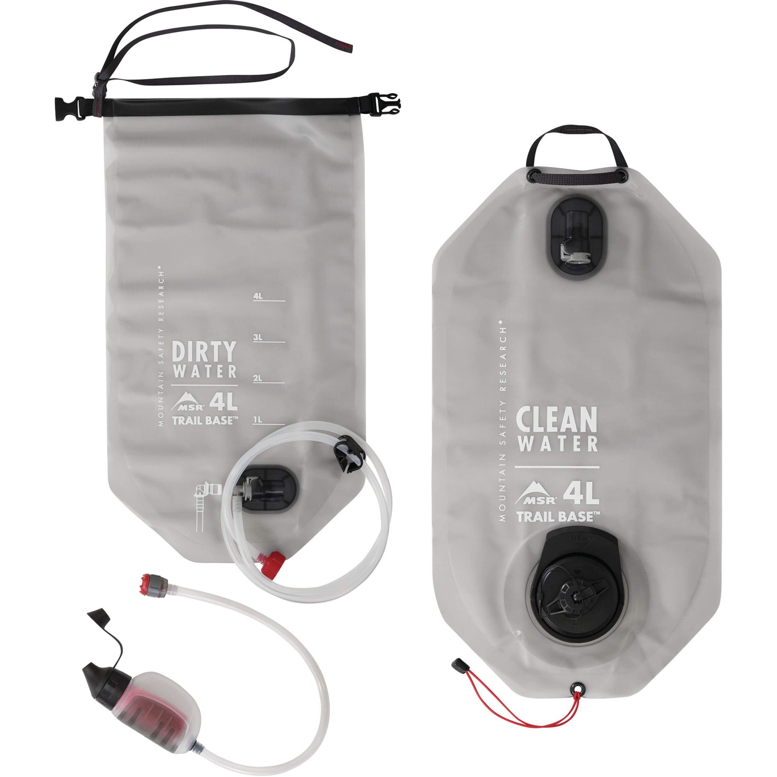 MSR Trail Base Personal Water Filter System - Portable Pump & Gravity Water Filter for Hiking, Camping, and Emergency Preparedness