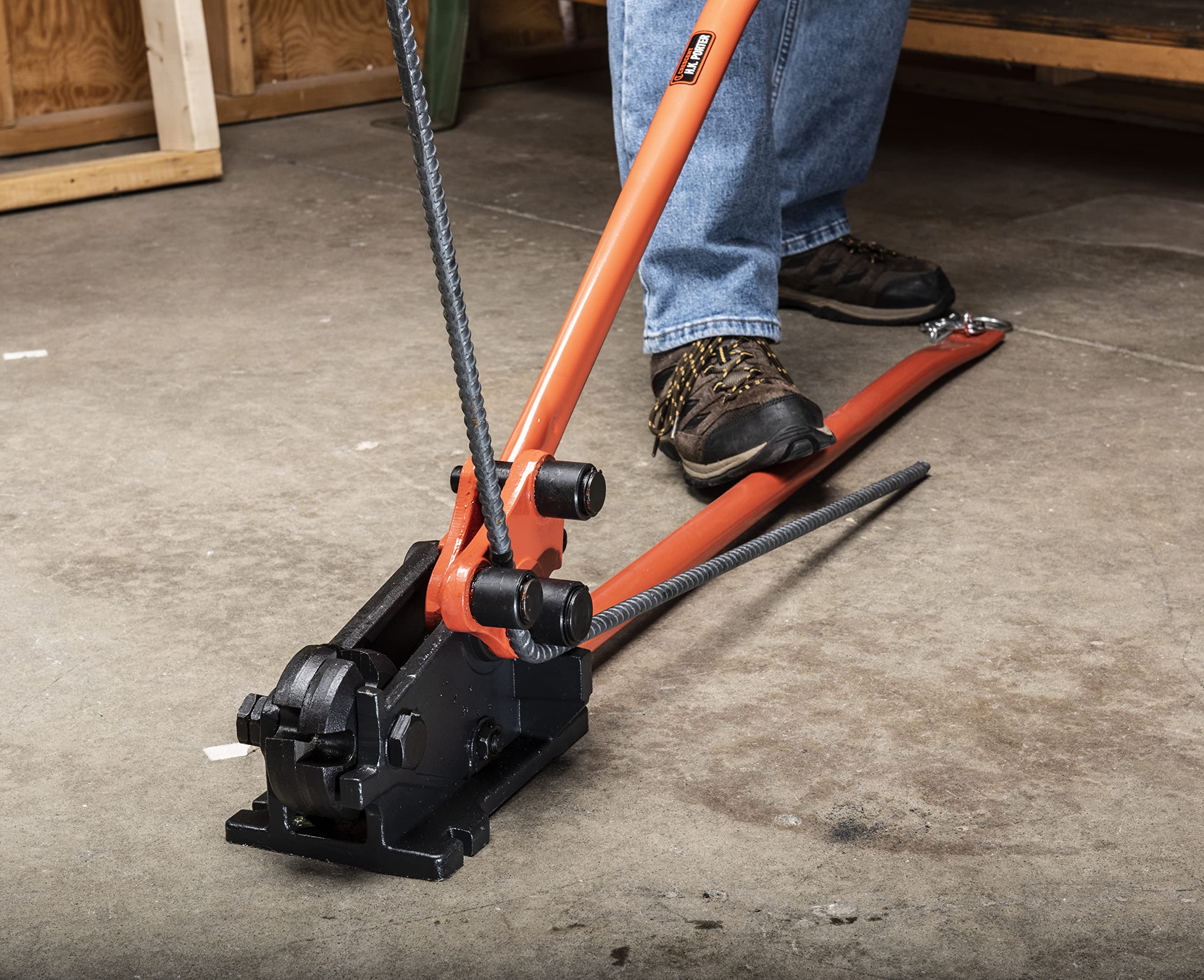 Crescent H.K. Porter 0590RBJN Rebar Cutter and Bender - Heavy Duty Steel Reinforcement Tool for Construction, DIY Projects & Metalworking