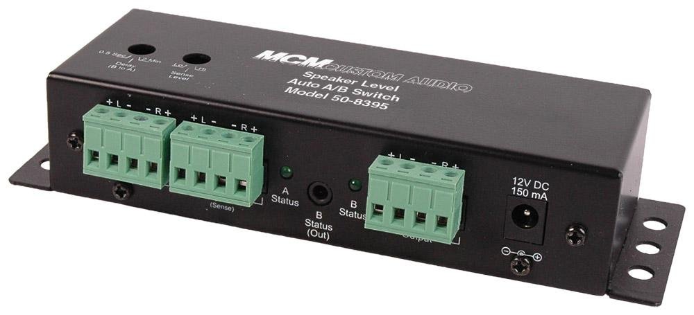 MCM 50-8395 Automatic Speaker Switch - 2-Way Audio Selector for Home Theater & Stereo Systems | High-Quality Speaker Switcher for Multiple Audio Sources | Perfect for Home Entertainment & Professional Audio Setups