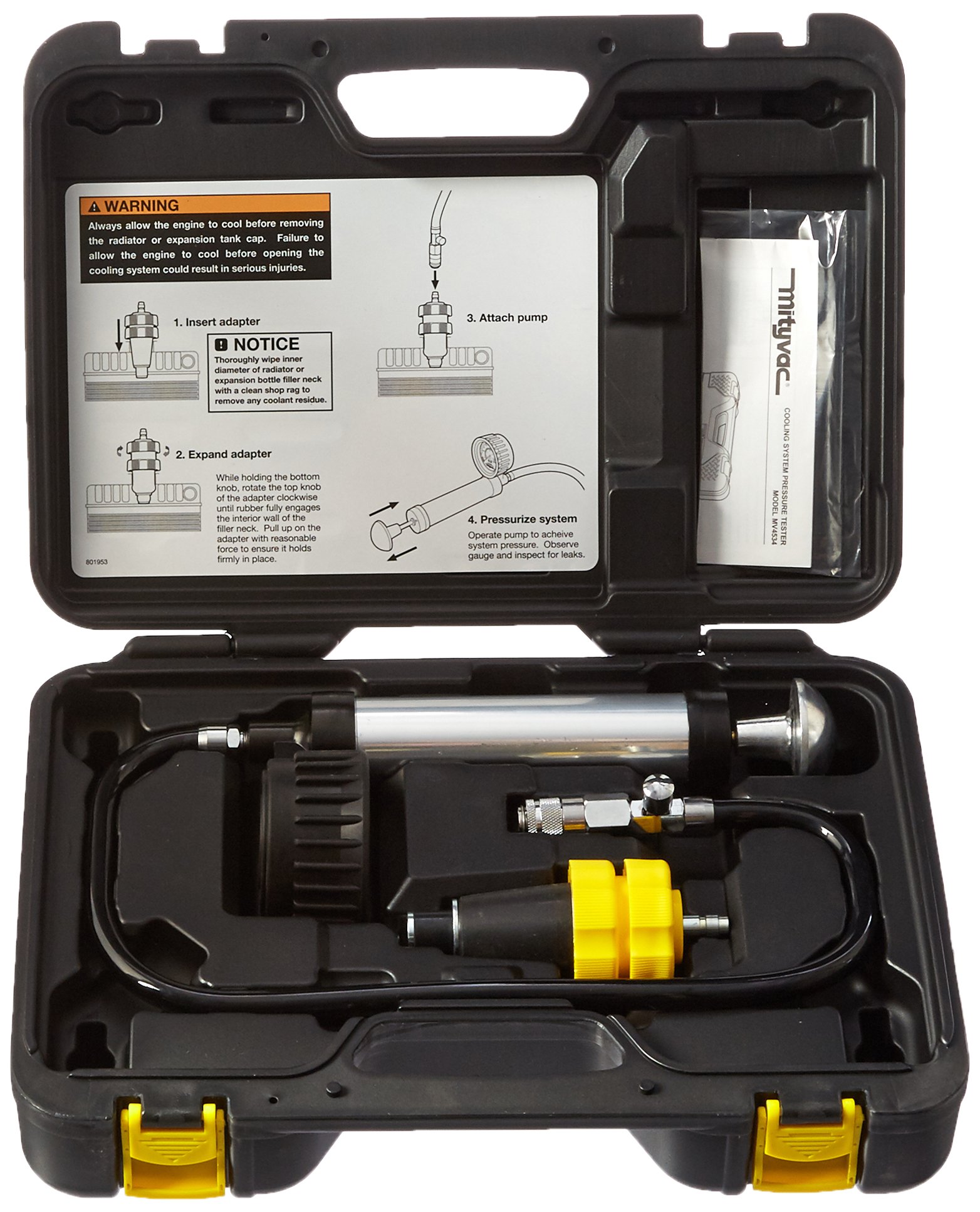 Mityvac Universal Cooling System Test Kit - Professional Automotive Cooling System Pressure Tester for Cars, Trucks & SUVs - Perfect for Leak Detection & Radiator Pressure Testing
