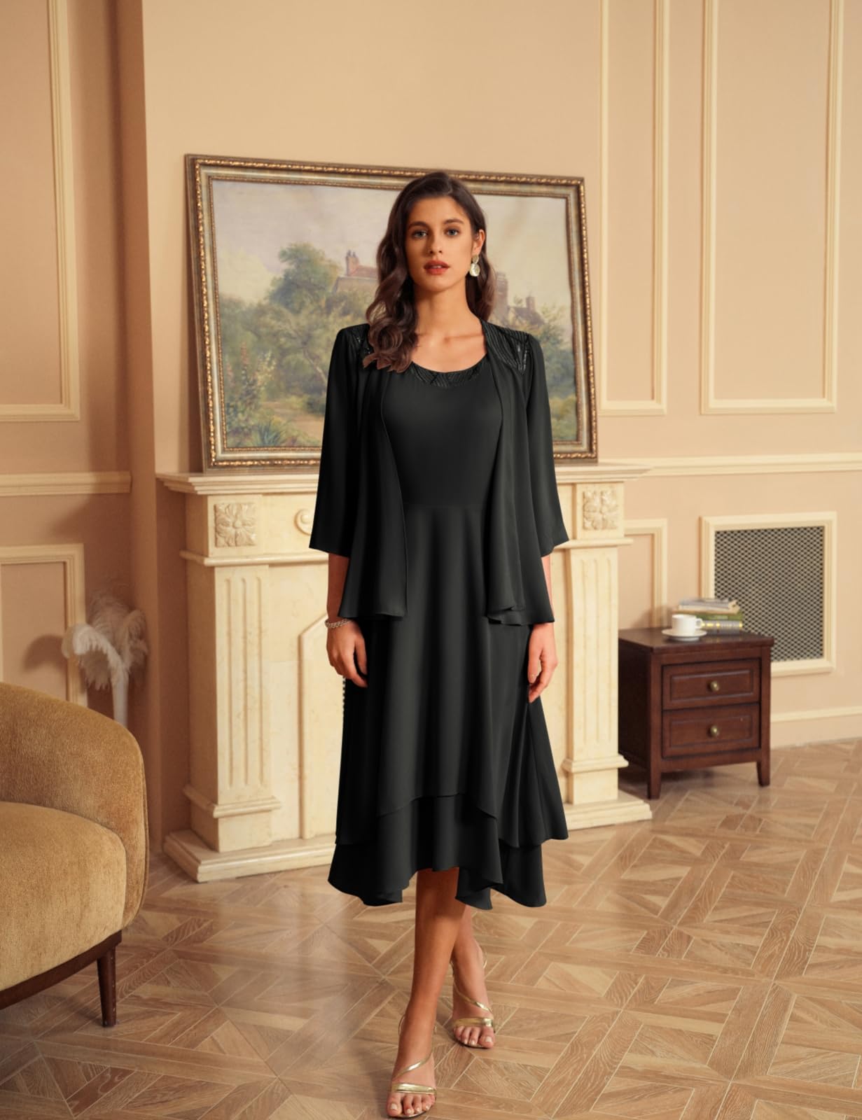 GRACE KARIN Women's Formal Party Dresses 2025 | Mother of The Bride Dress & Wedding Guest Dress with Jacket | Elegant Evening Gowns for Weddings, Galas & Special Occasions