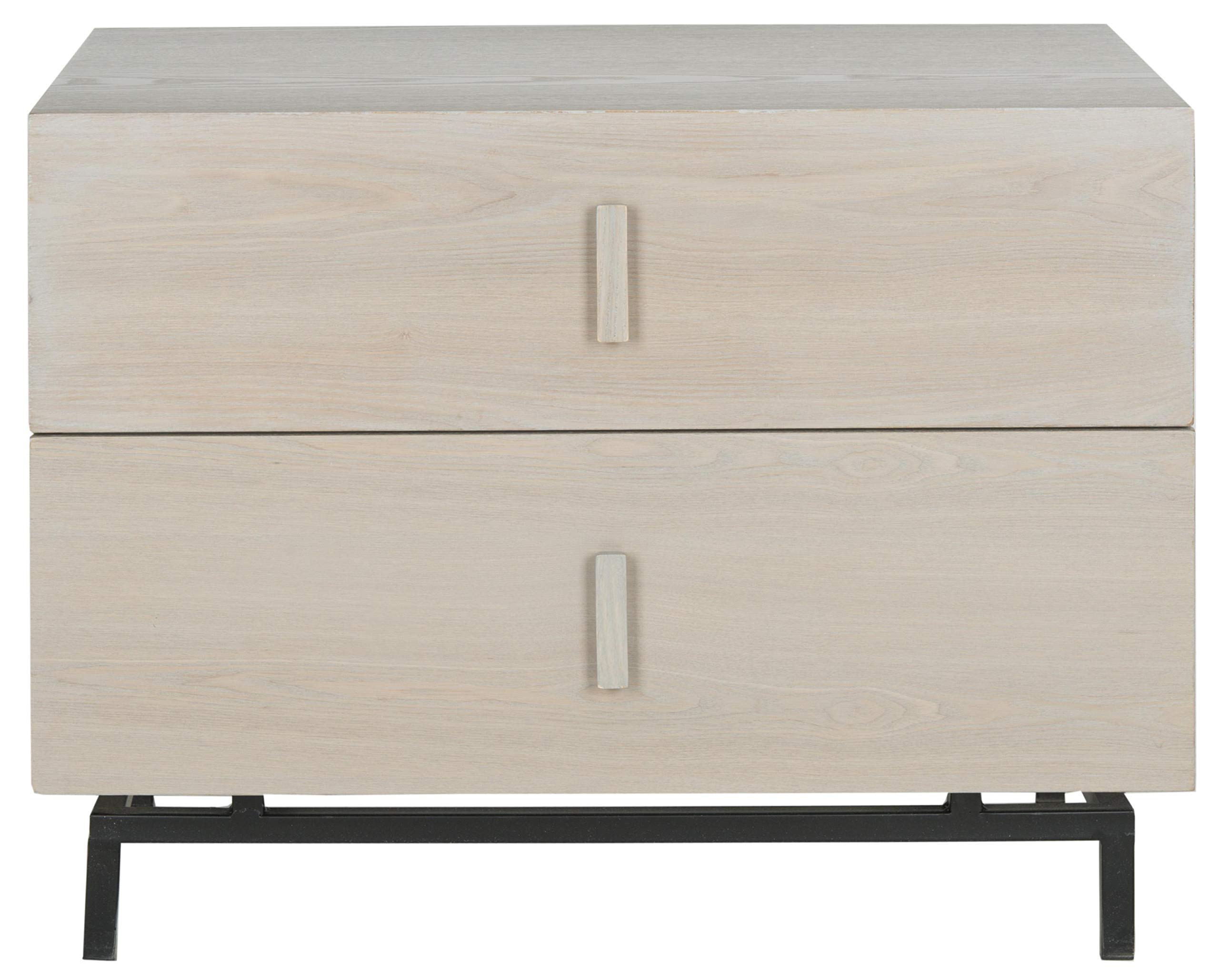 Safavieh Herschel Grey & Black Storage Cabinet - Modern Sideboard for Living Room, Bedroom, or Entryway Organization