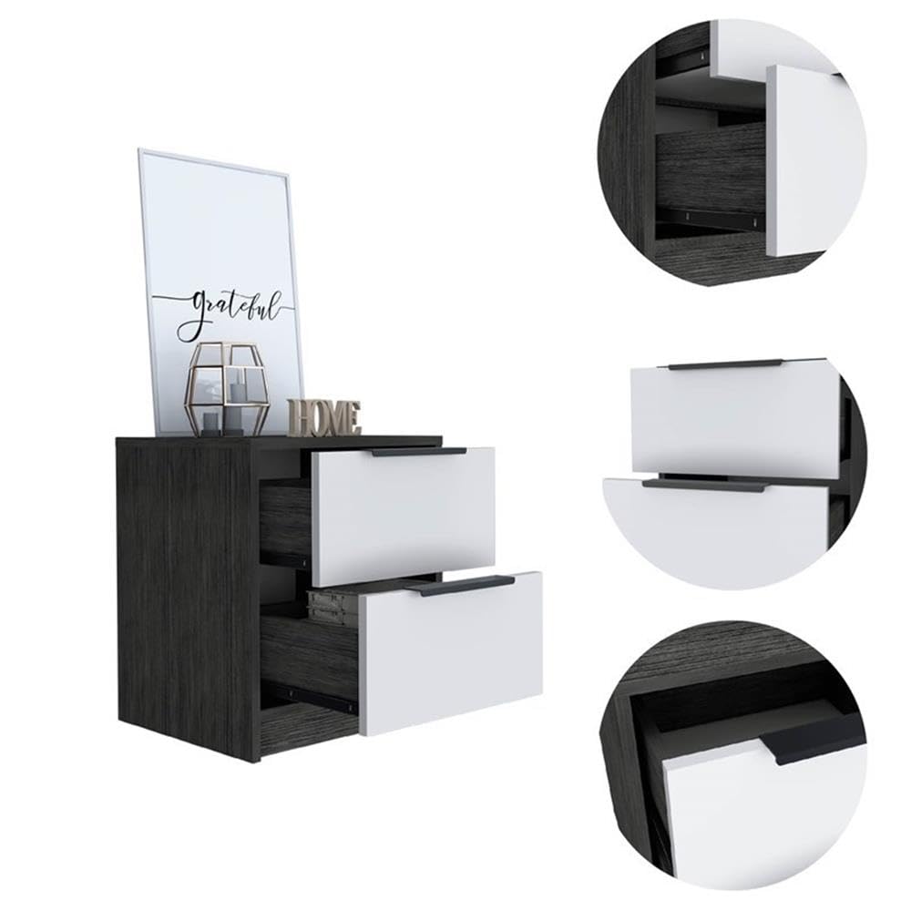 TUHOME Kaia Nightstand - Engineered Wood Bedside Table with Multi-Color Options | Modern Bedroom Furniture for Small Spaces, Guest Rooms & Apartments