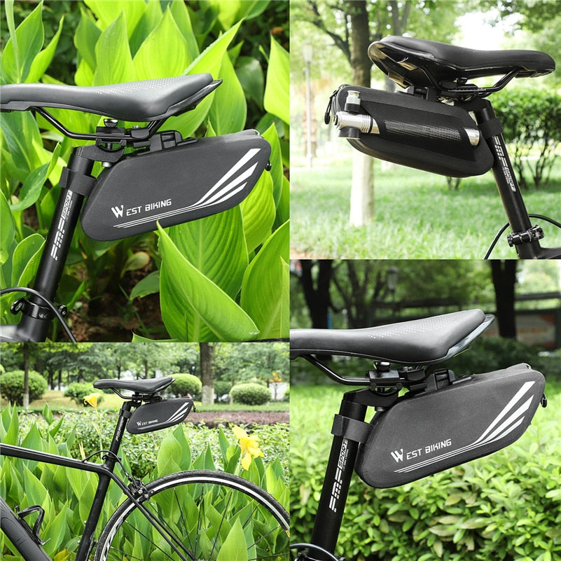 Waterproof Bike Seat Bag - Reflective Rear Cycling Pannier Bag for Bicycle Accessories | Ideal for Commuting, Touring & Outdoor Adventures