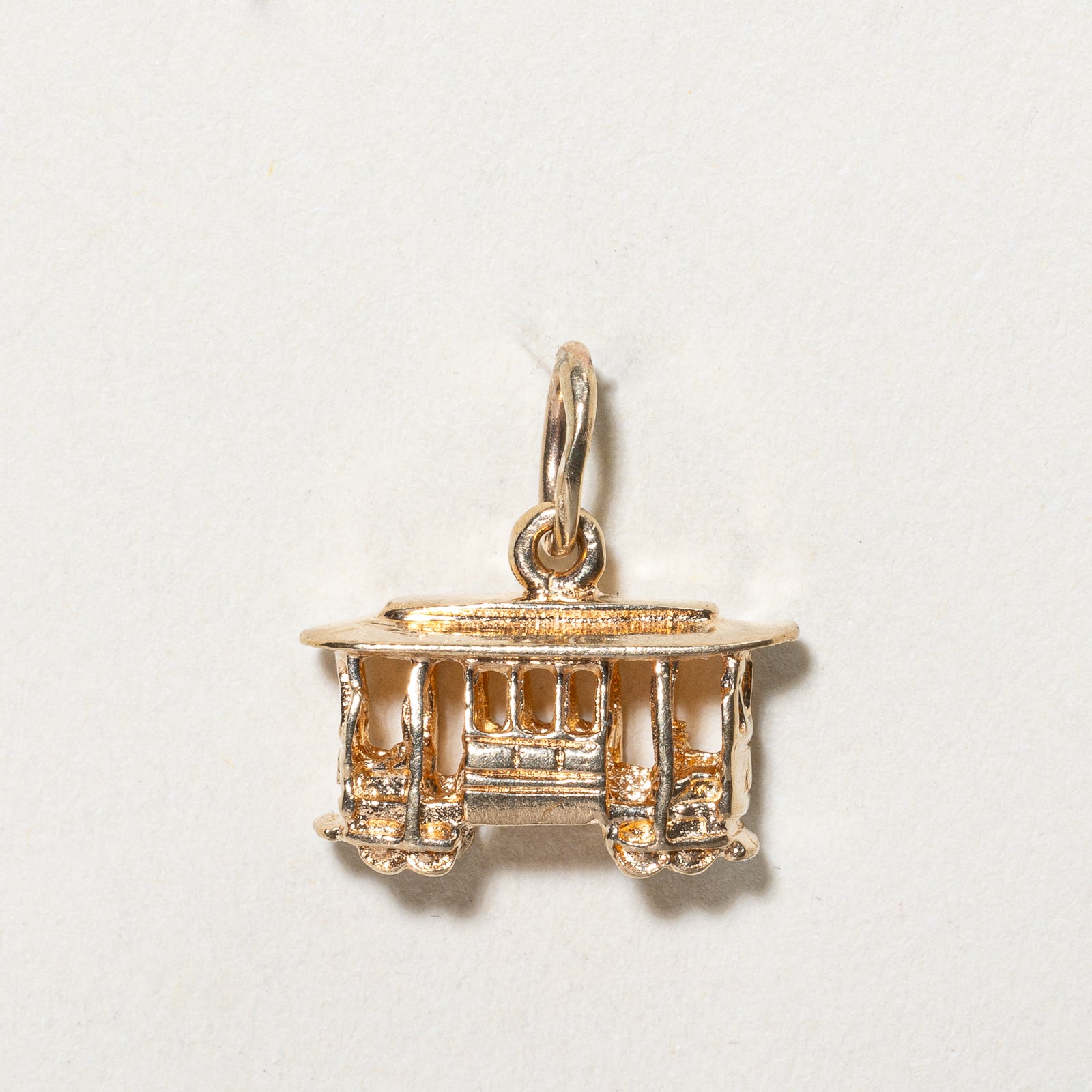 10K Yellow Gold Trolley Charm Pendant - Elegant & Dainty Jewelry for Necklace or Bracelet - Perfect Gift for Women, Birthday, Anniversary & Special Occasions