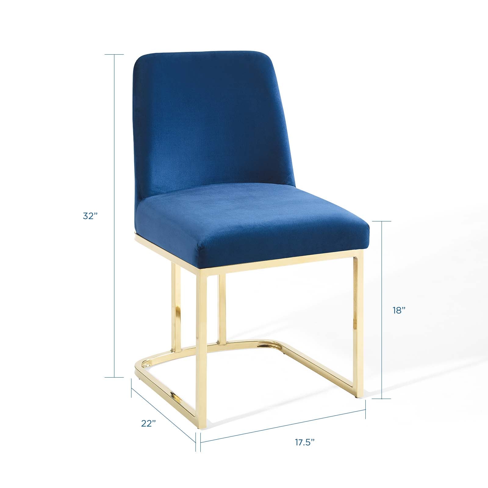 Premium Velvet Dining Side Chair - Amplify Sled Base Performance for Modern Home Decor | Perfect for Dining Rooms, Kitchens & Small Spaces