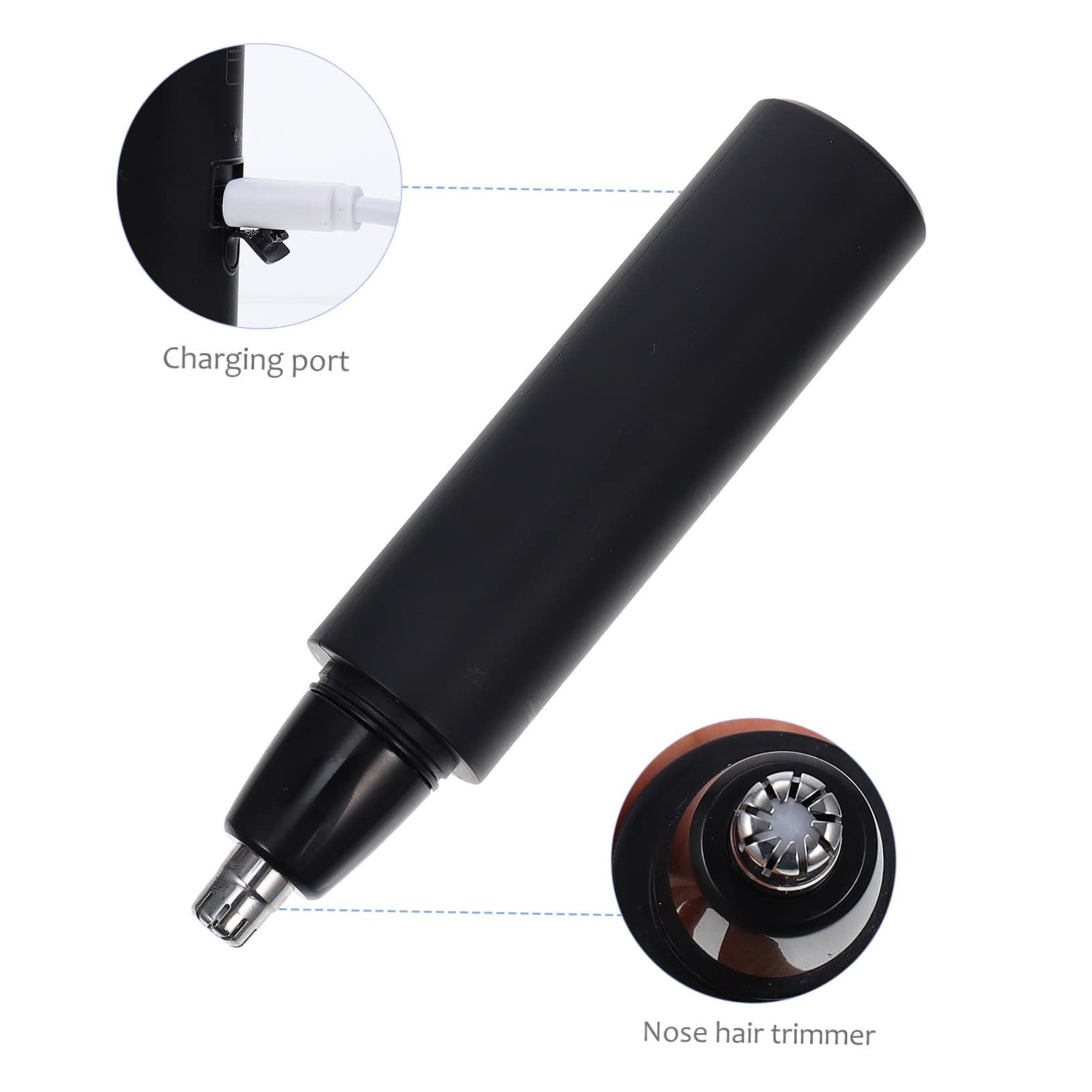 USB Rechargeable Nose Hair Trimmer for Men & Women - Electric Nose & Ear Hair Clipper with Precision Blades - Waterproof Personal Grooming Tool for Facial Hair Removal - Perfect for Travel, Home & Gym Use