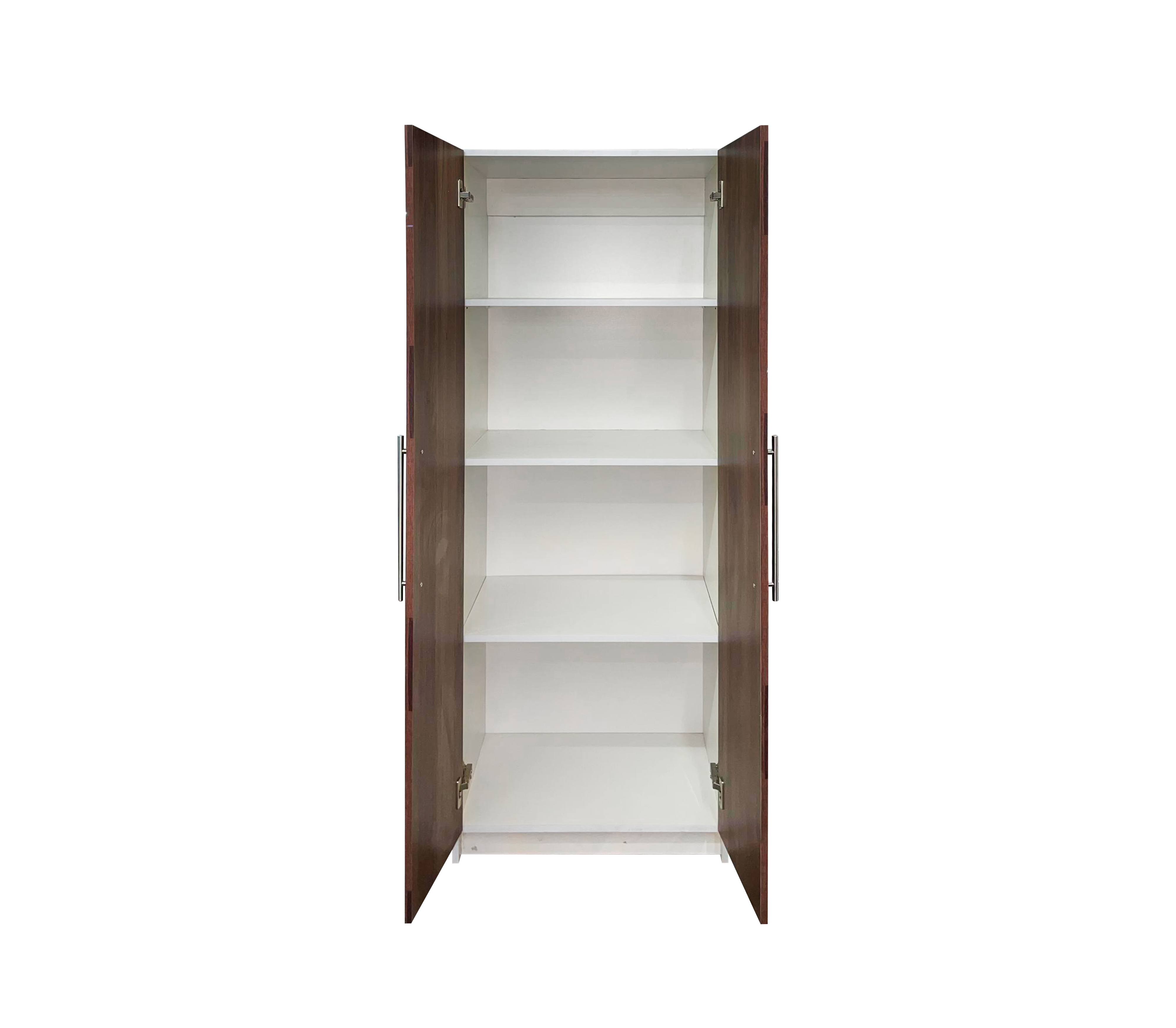 Powerfik 2-Door Pantry Cabinet - Spacious Storage for Kitchen, Dining Room, or Garage Organization (White/Black) - Perfect for Storing Food, Dishes & Household Supplies