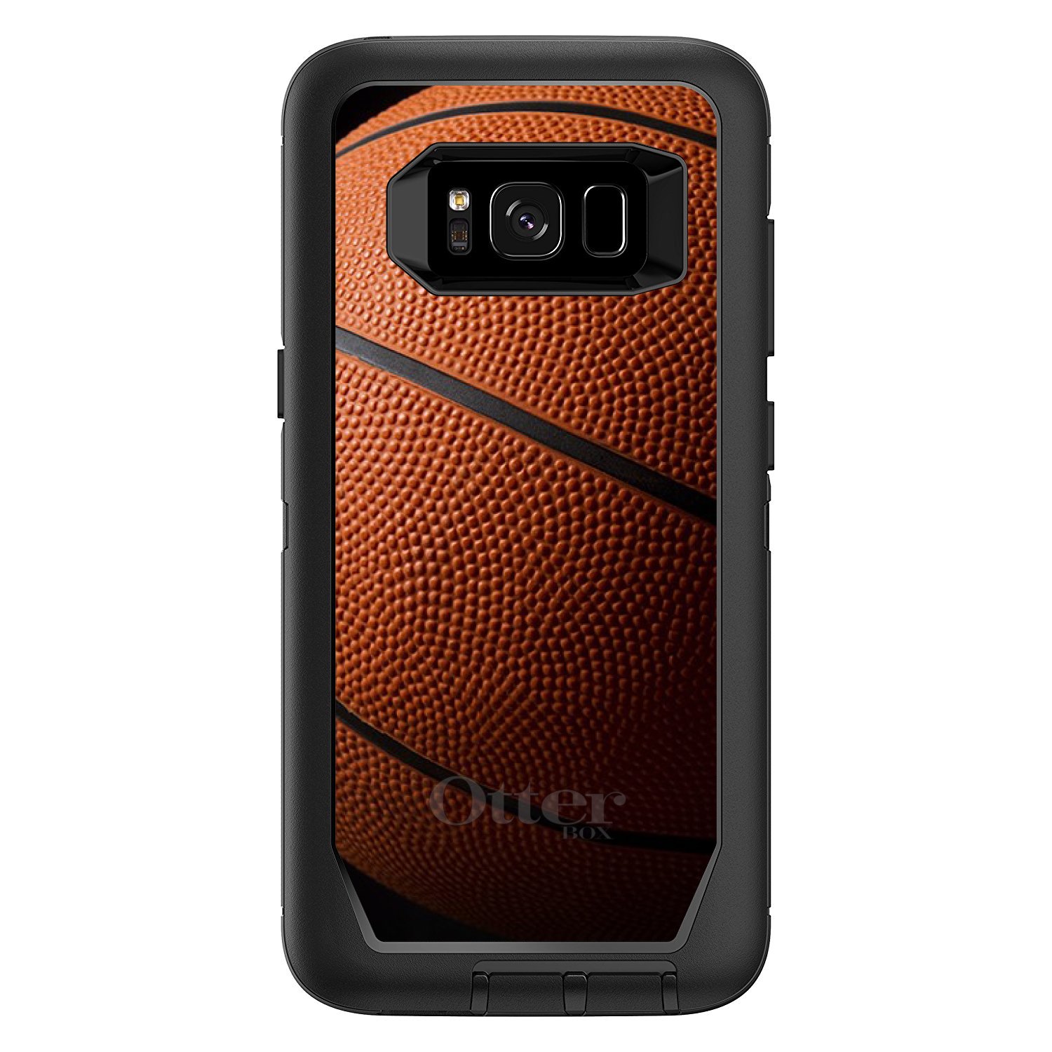 Galaxy S8 Case - Custom Black Basketball Design - Durable Phone Cover for Sports Fans