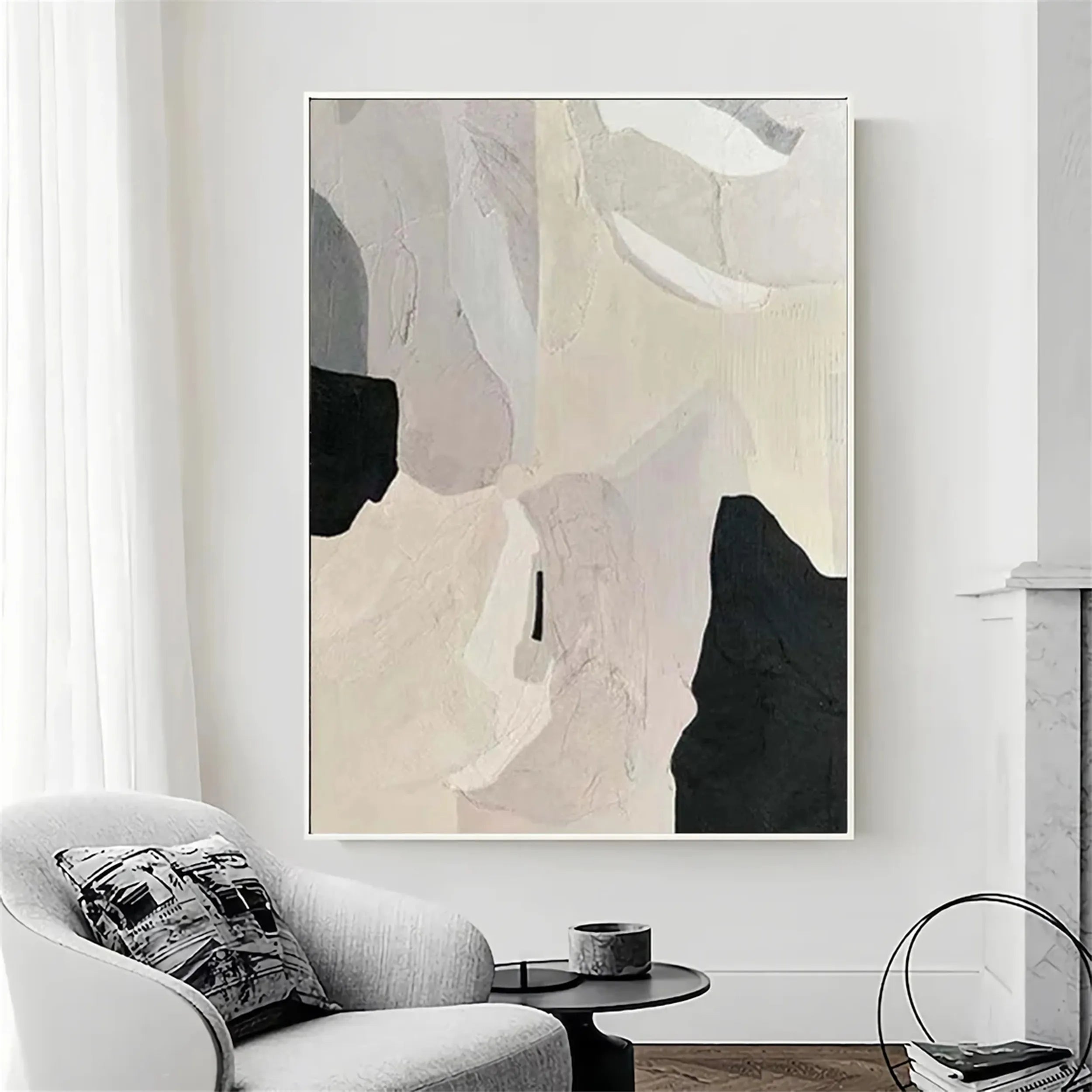 Abstract Painting #AB 115 - Modern Wall Art for Living Room, Bedroom & Office Decor | Large Canvas Artwork for Home & Office Interior Design