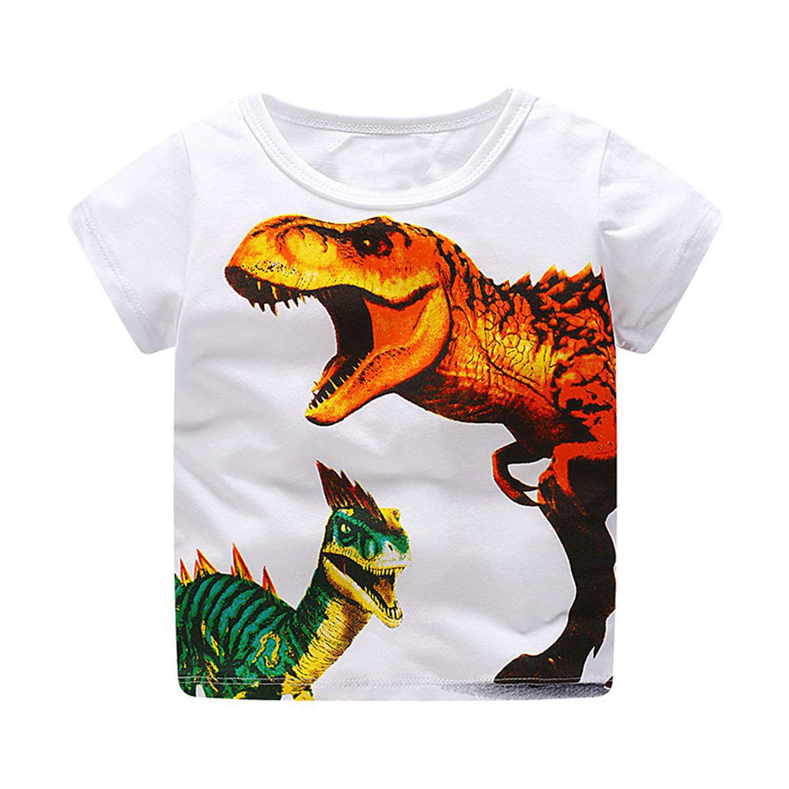 Dinosaur Print Boys T-Shirt - Cute Toddler Top for Play & School