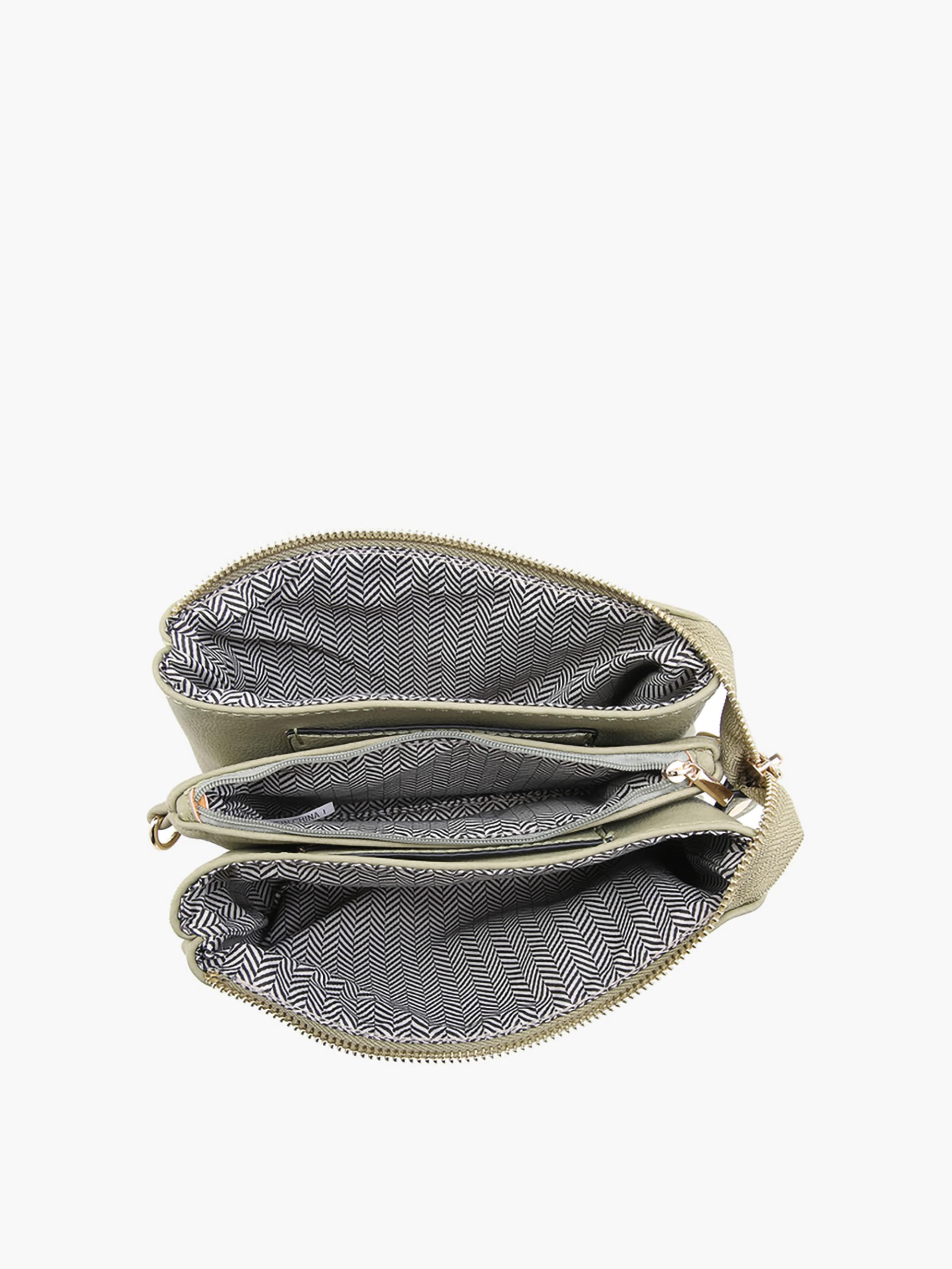 JEN & CO. Riley Small Vegan Leather Crossbody Bag for Women - Stylish Wristlet Wallet & Clutch Purse - Perfect for Everyday Use, Parties, and Travel