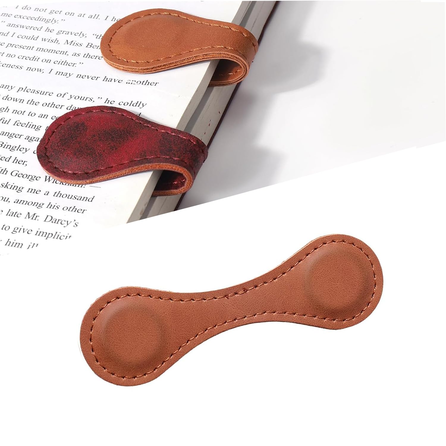 Magnetic Leather Bookmarks for Women & Kids - Elegant Reading Accessories for Book Lovers, Perfect Gifts for Friends & Family - Ideal for Home, Office & Travel Use