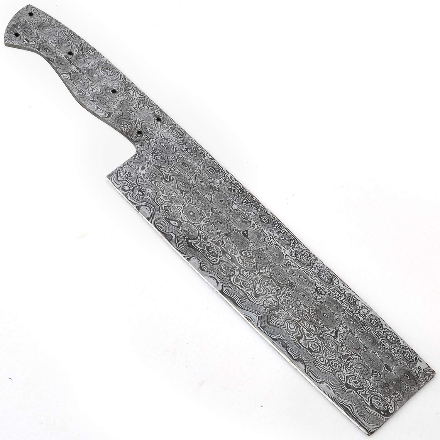 Custom Handmade Damascus Steel Nakiri Knife Blank - 11.4 Inch Chef Knife Blade for Kitchen, Cooking & Meat Cutting - PAL 2000 Series High-Quality Knife Making Supply (Model 9826) - Perfect for Professional Chefs, Home Cooks & DIY Knife Projects