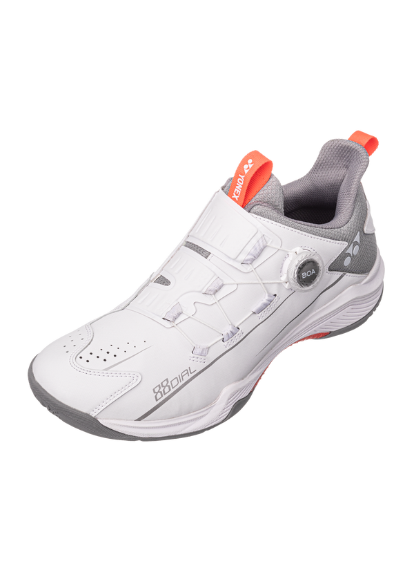 Yonex Power Cushion 88 Dial 2 Wide Unisex Badminton Shoes - Matte White | Lightweight Cushioned Court Shoes for Badminton & Indoor Sports | Perfect for Competitive Play & Training