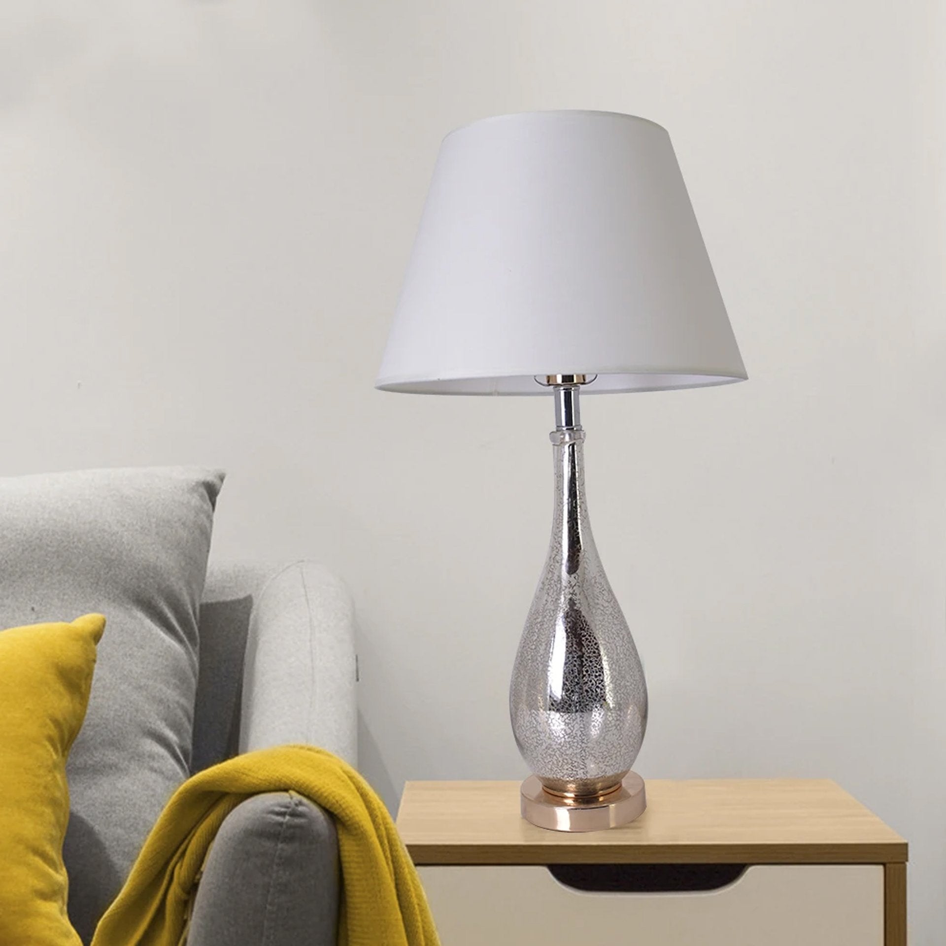 Tulip Ombre Droplet Glass Table Lamp Set of 2 - 28 Inch Modern Home Decor for Living Room, Bedroom & Office Lighting