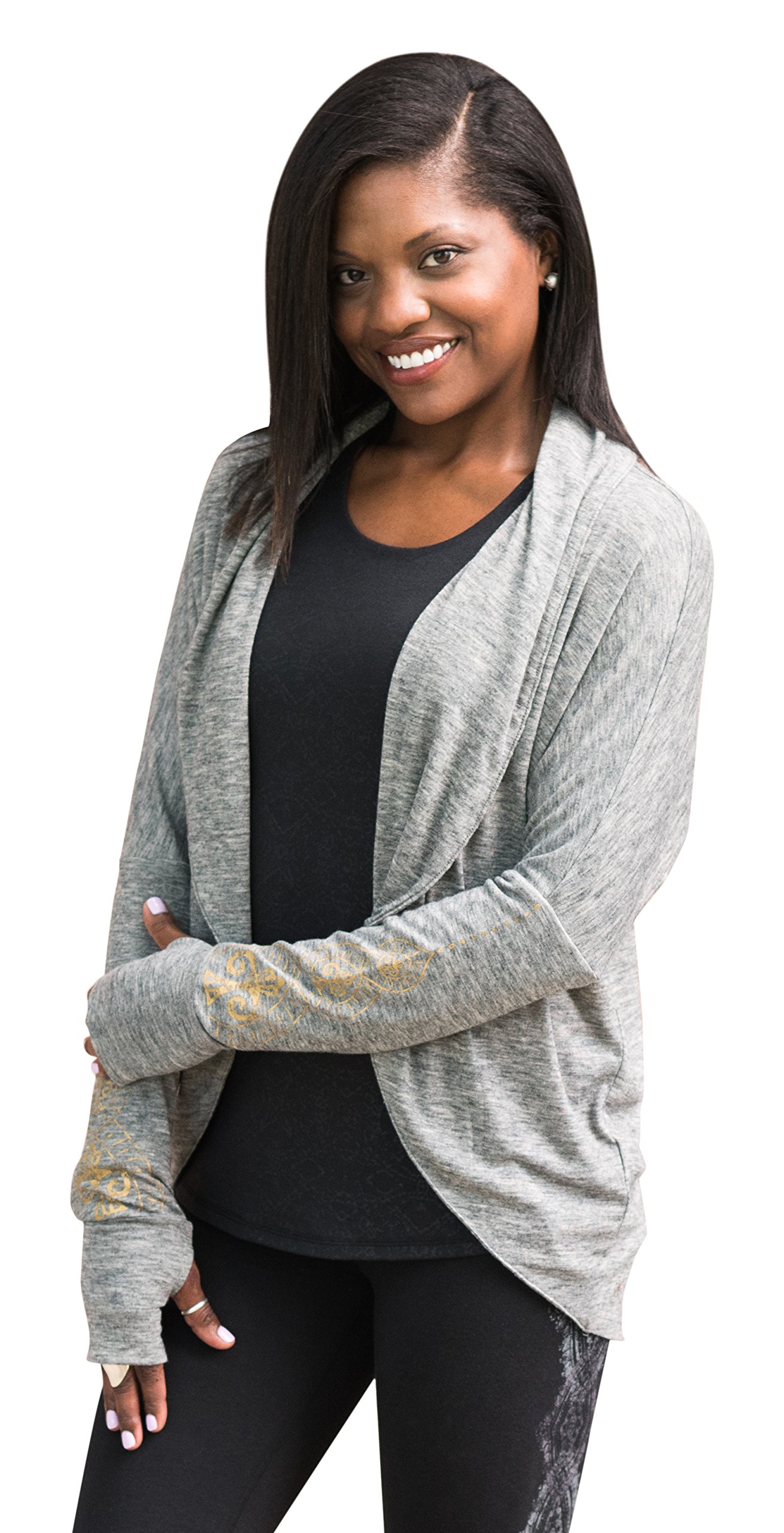 Gaiam Women's Peace Yoga Wrap - Soft & Comfortable Yoga Shawl for Meditation, Relaxation & Studio Practice - Perfect for Yoga, Pilates & Lounge Wear