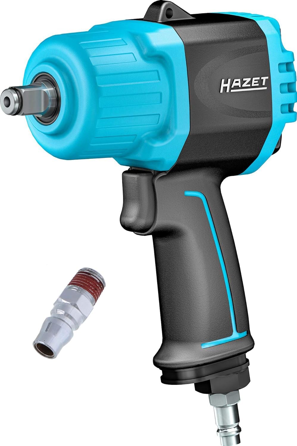 HAZET 9012TT High-Performance 1/2 Inch Impact Wrench - 1622 ft-lbs Max Torque, 2200 Nm, Compact & Lightweight Twin-Turbo Design for Automotive Repair, Tire Changes & Heavy-Duty Mechanical Work
