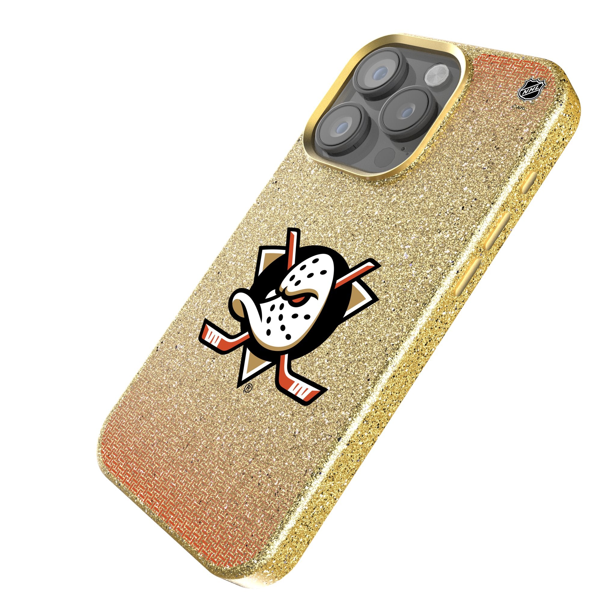 Anaheim Ducks Rhinestone Glitter Phone Case for iPhone 14 13 12 11 Pro Max XR - Sparkling Hockey Team Design Protective Cover - Perfect for Fans, Games & Everyday Use
