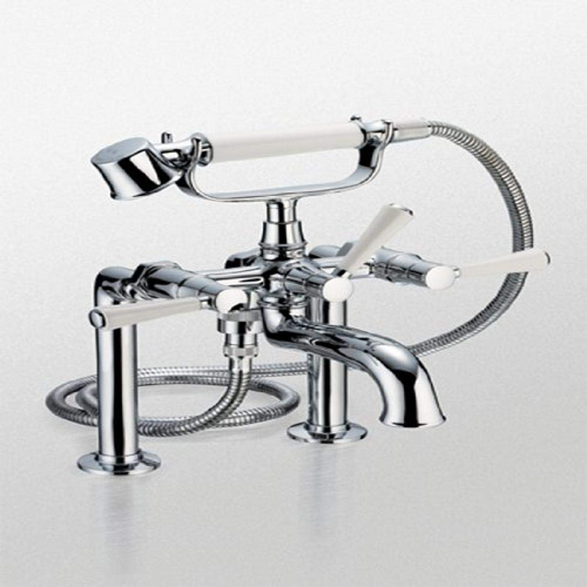 TOTO TB784DD-PB Clayton Deck Mounted Bathroom Faucet in Polished Brass - Perfect for Modern Bathroom Vanities and Powder Rooms