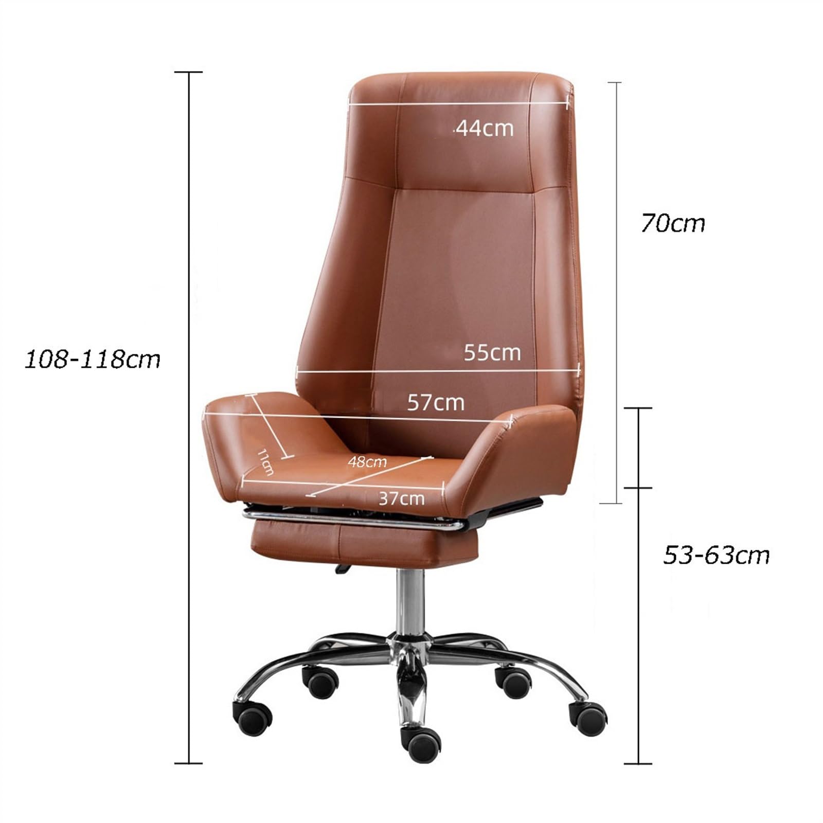 Premium Ergonomic Office Chair - Adjustable Swivel Computer Desk Chair with Lumbar Support for Home & Conference Use - Comfortable Liftable Seat for Long Hours Sitting