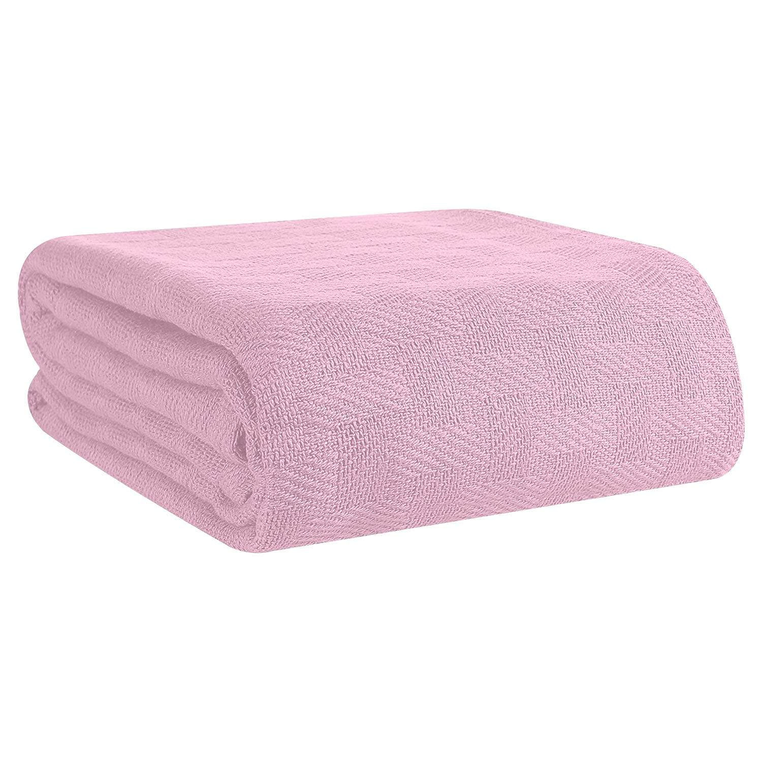 Premium Cotton Thermal Blankets for Hospitals - Soft, Breathable & Warm - Machine Washable - Pack of 12 (Raspberry) - Ideal for Patient Comfort, Nursing Homes & Emergency Care
