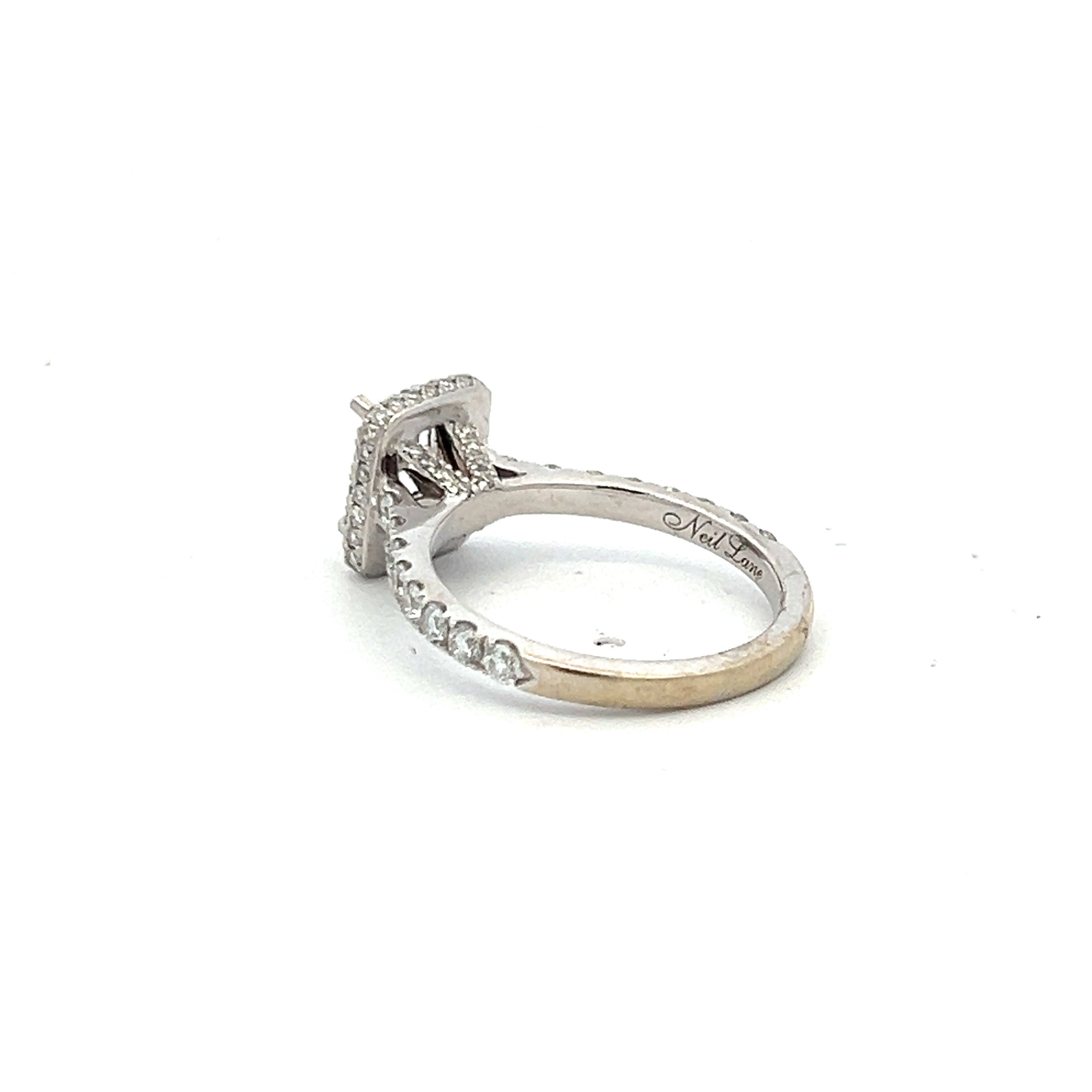 0.80 Carat Round Brilliant G VS2 Diamond 14K White Gold Semi Mount Engagement Ring - Perfect for Wedding Bands, Promise Rings & Anniversary Gifts